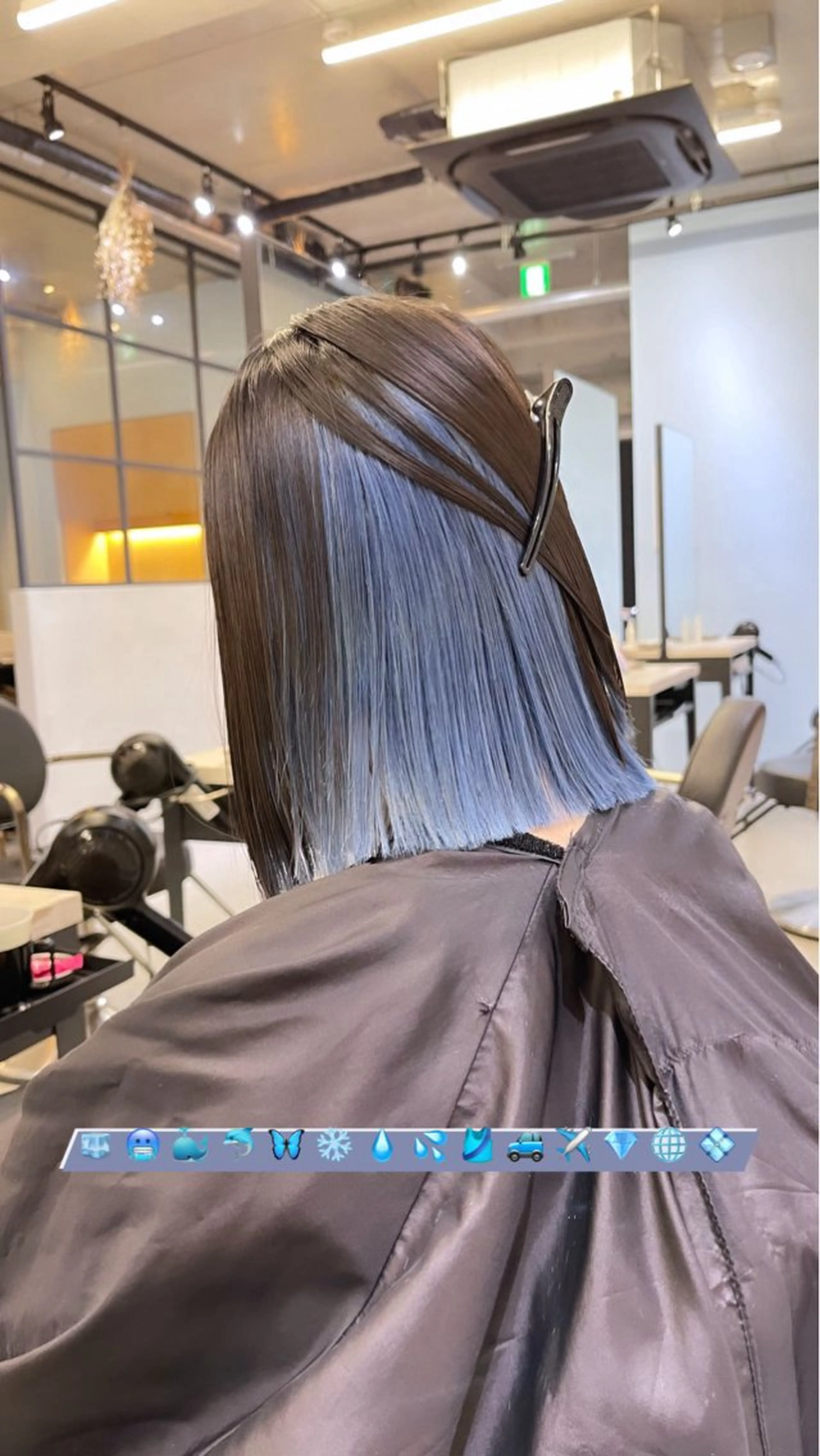 ショート カラー ブルーカラー カット ヘアカラー ムラ修正💎 艶髪ハイトーン💎のヘアスタイル