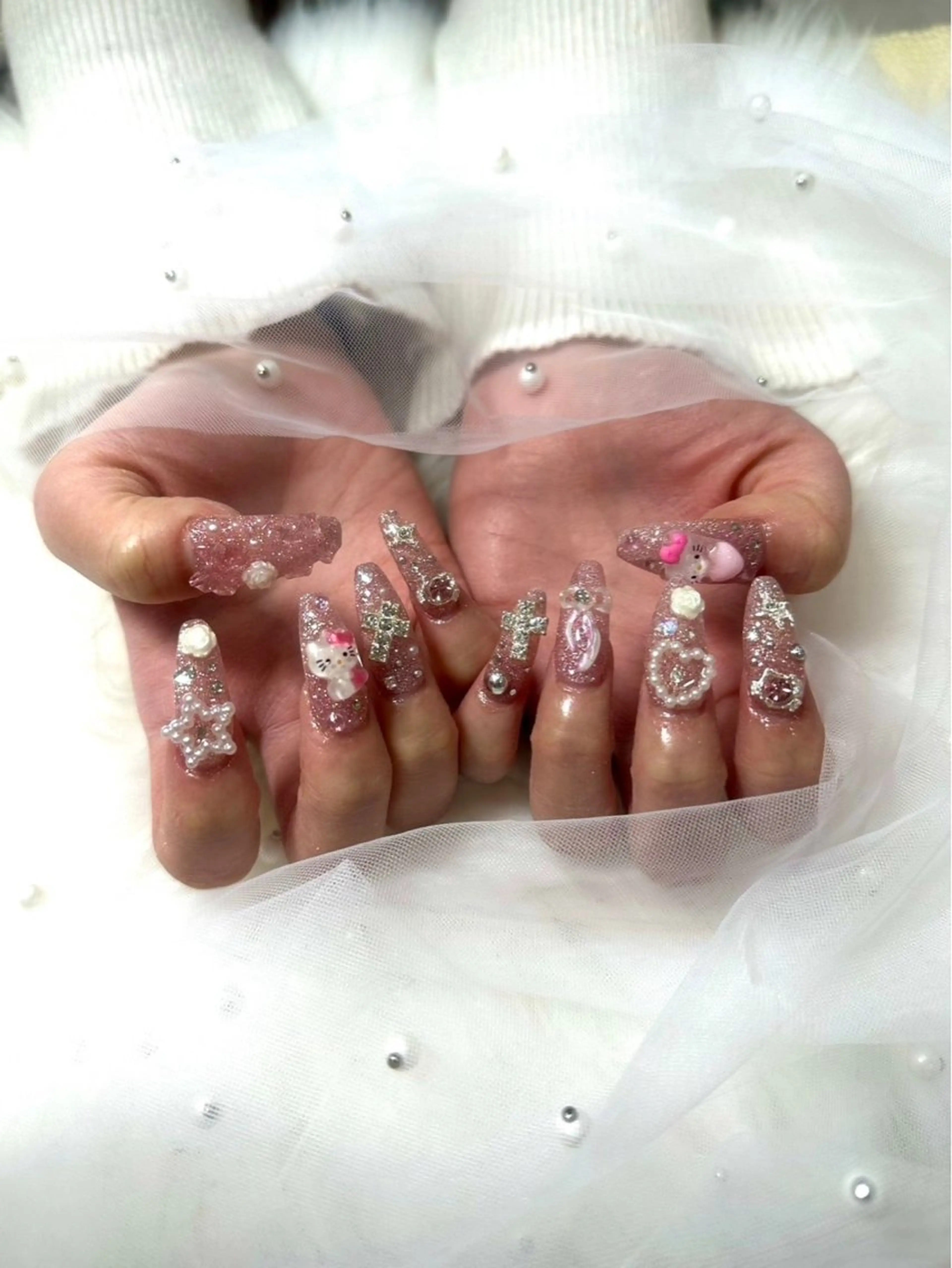 ネイル 長さ出し フットネイル ジェルネイル 韓国ネイル マグネットネイル #Amin nail salonのネイルデザイン