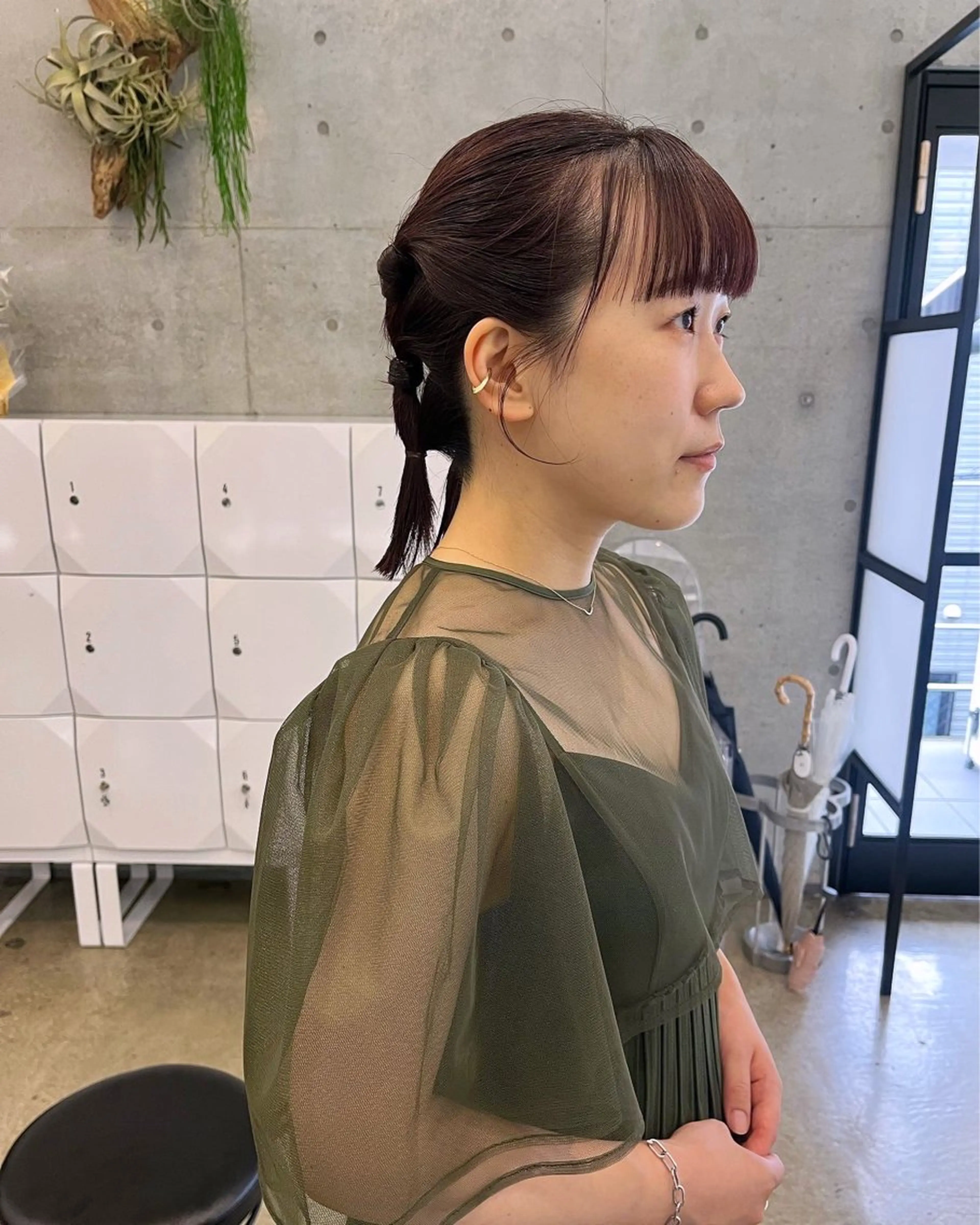 ミディアム ヘアアレンジ ヘアセット 暖色カラー/ピンク カラー/HARUKAのヘアスタイル