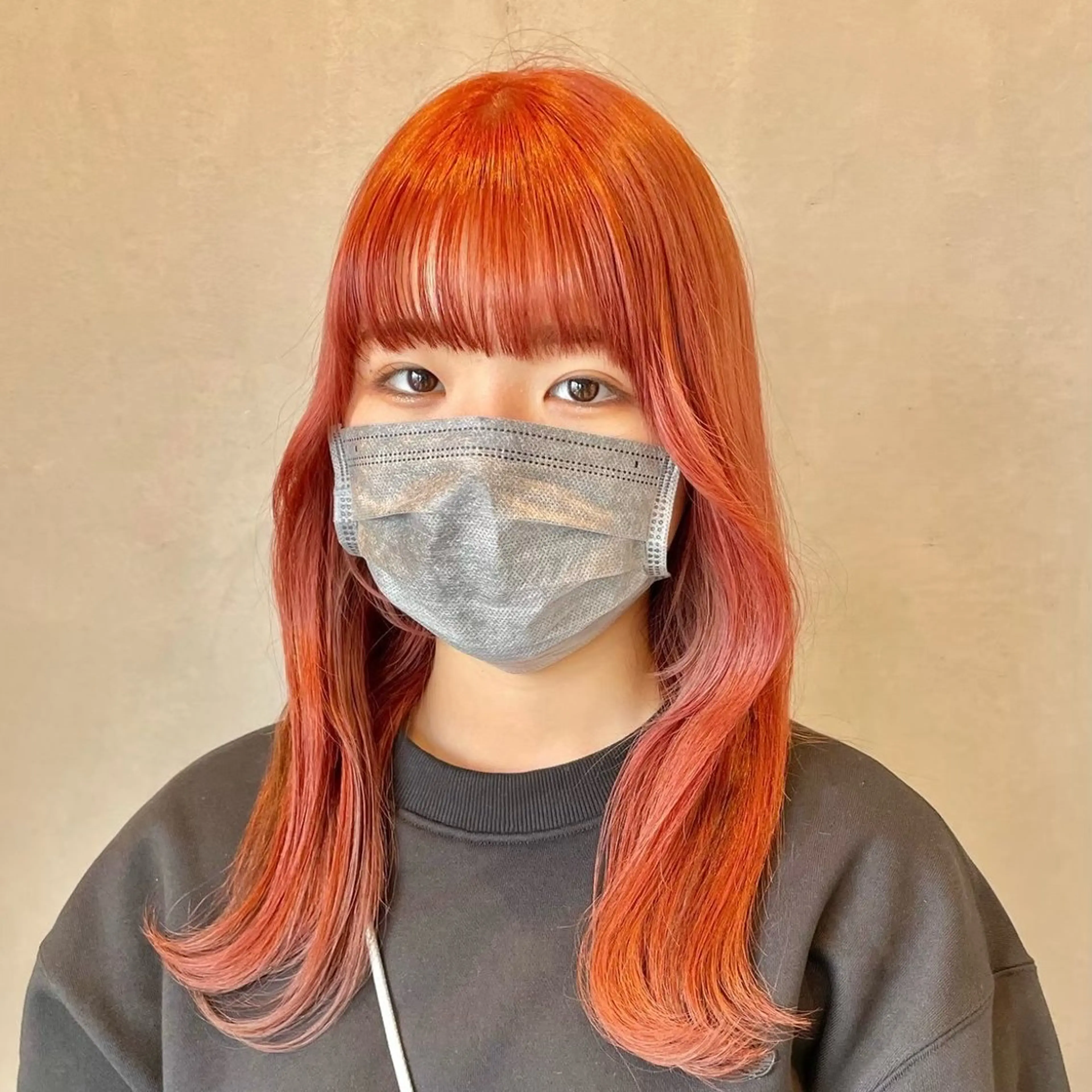 セミロング カット ヘアカラー トリートメント ベージュカラー/新潟 カラー特化/落合優吾のヘアスタイル