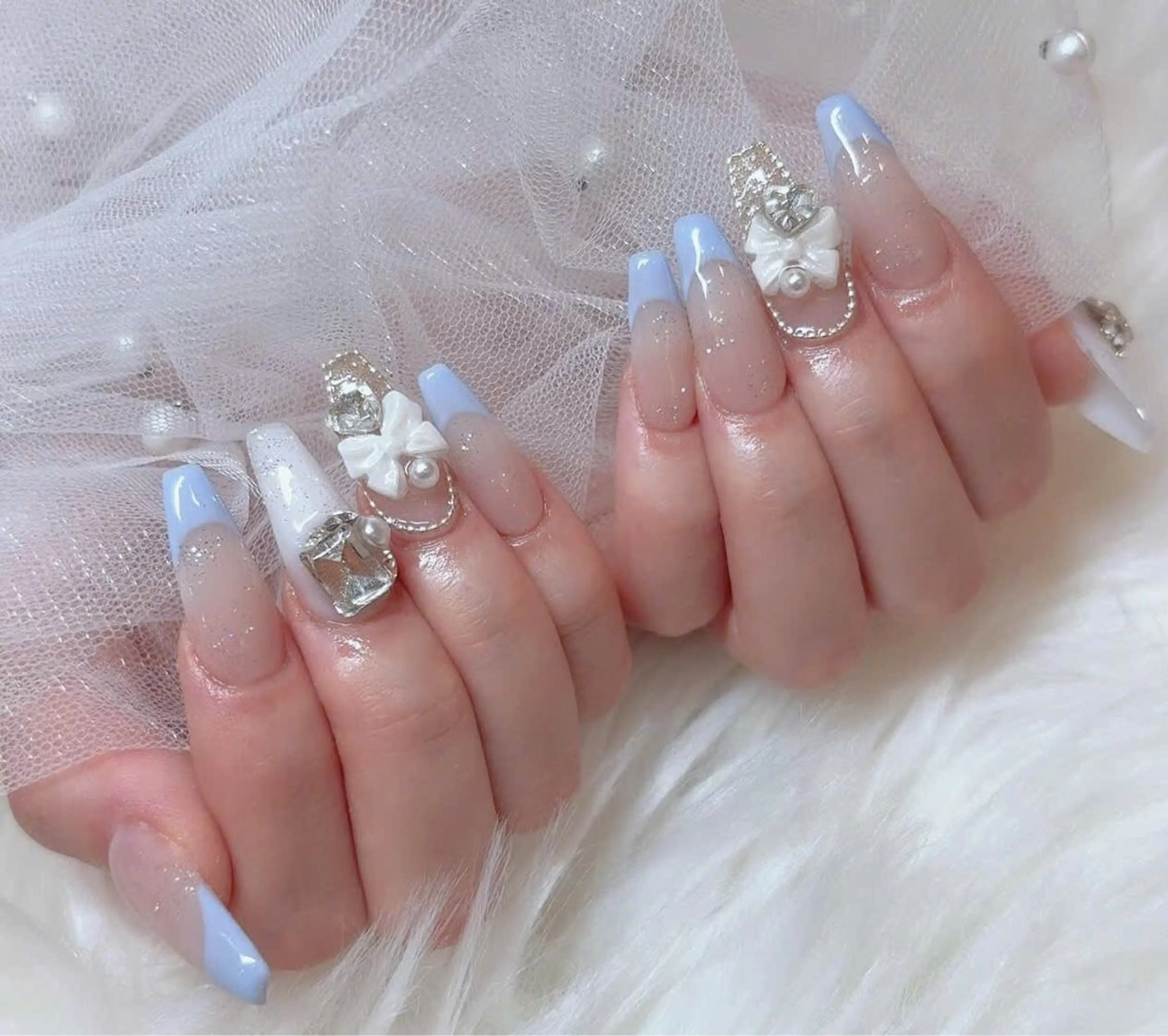 ネイル アートネイル 成人式 ジェルネイル ニュアンスネイル 夏ネイル ハンドネイル neco H.babynailのネイルデザイン