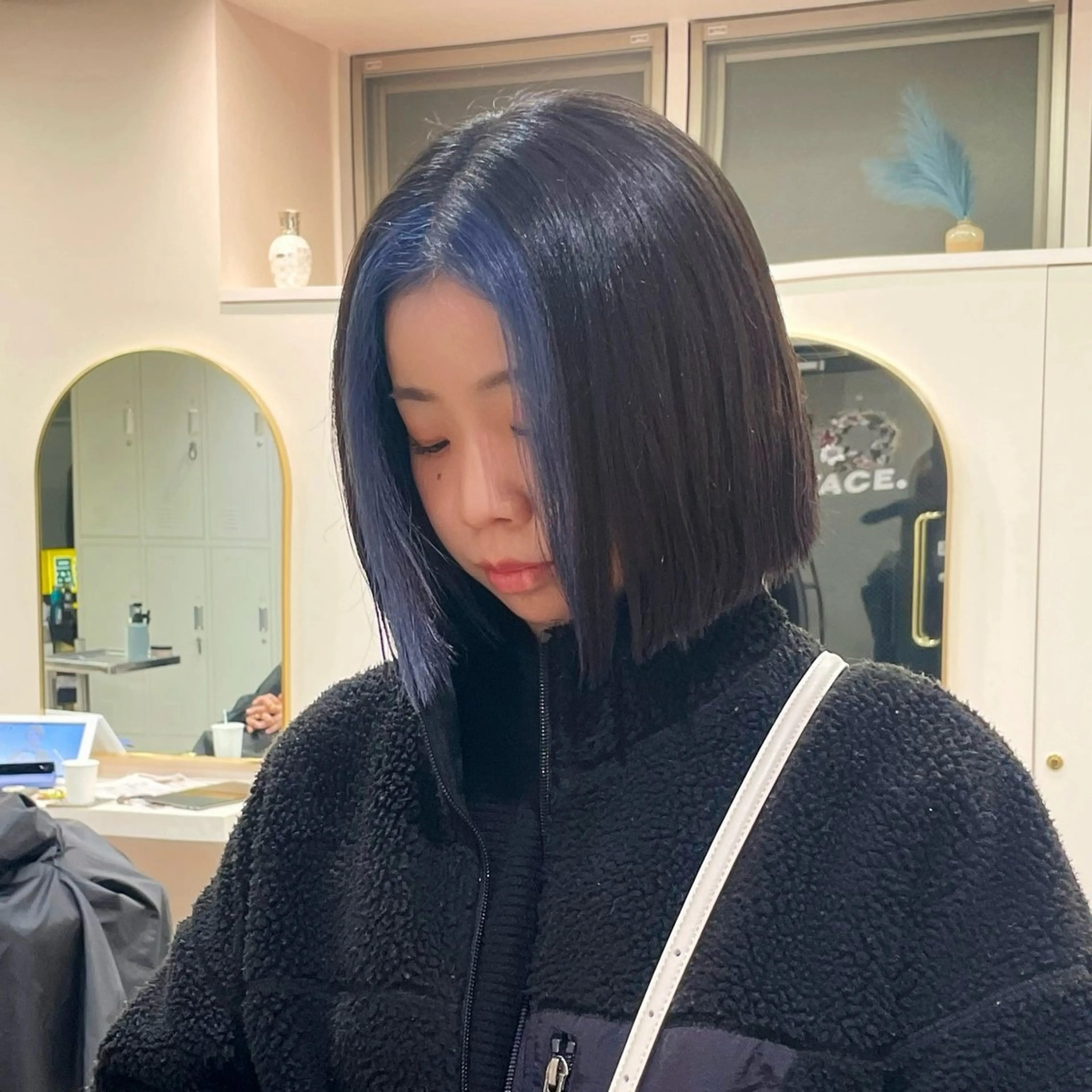 ミディアム カラー カット ヘアカラー トリートメント ショート/ボブ/ 透明感カラー/ほのかのヘアスタイル