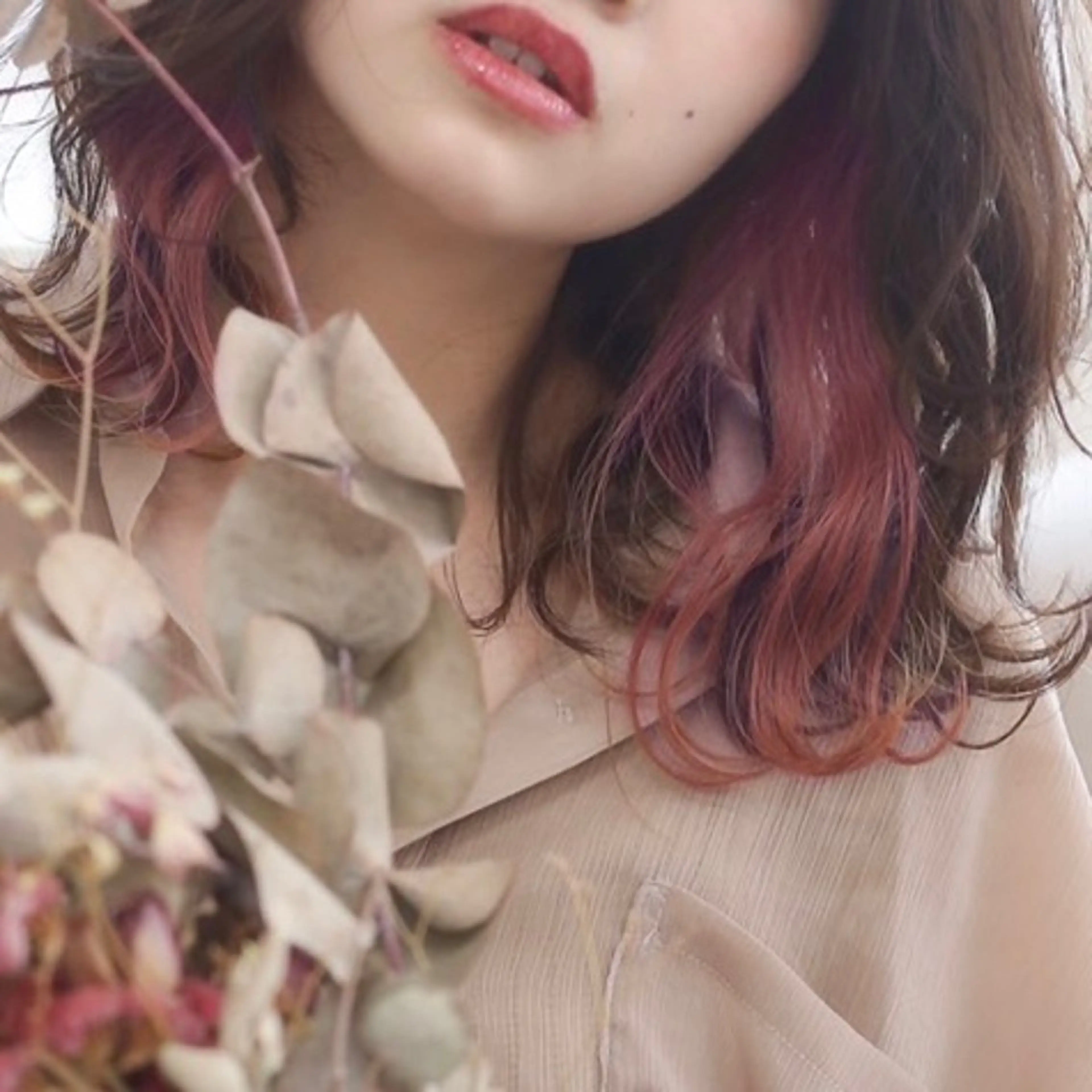 ミディアム カラー 齊藤 奈美のヘアスタイル