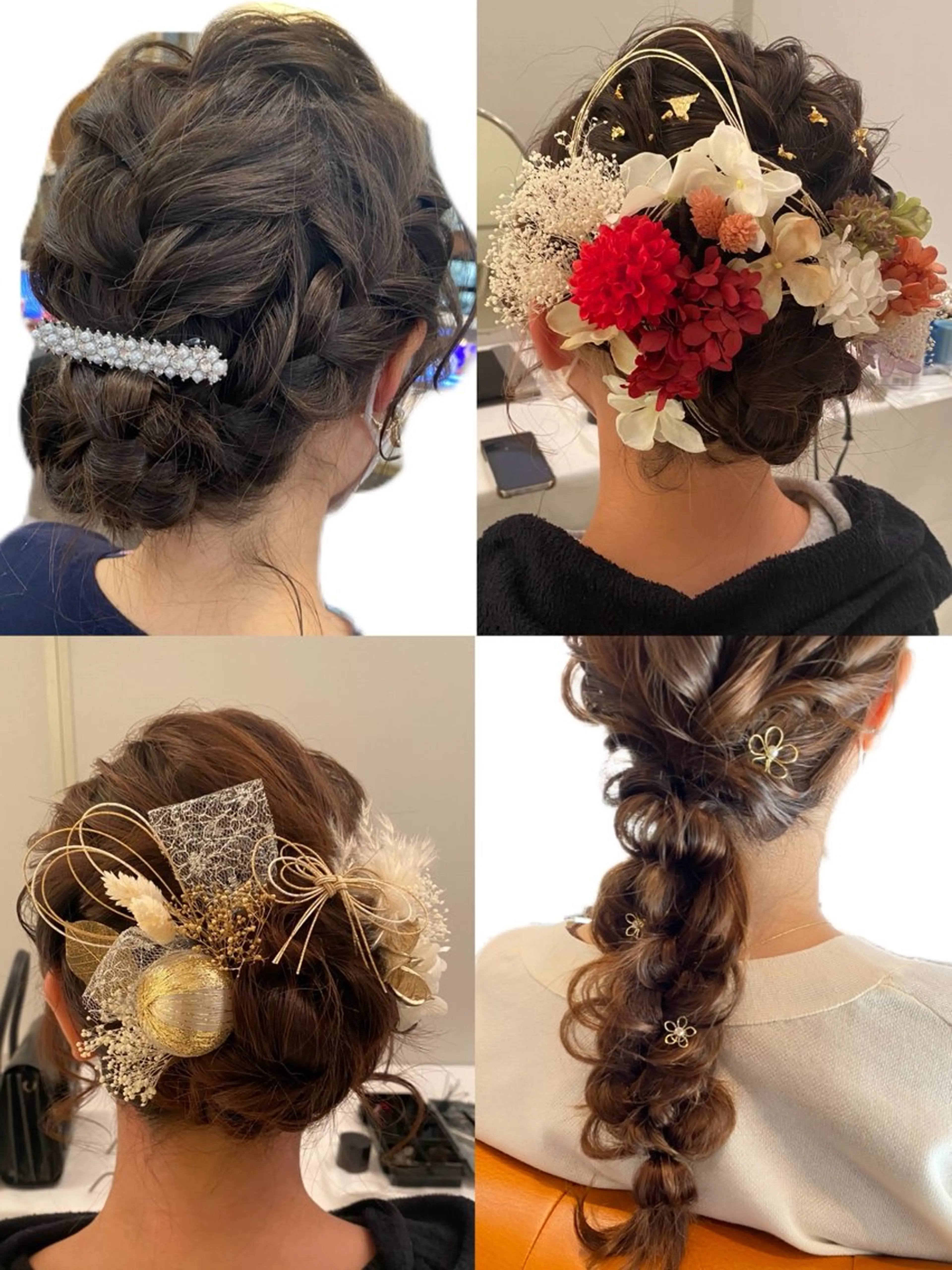 セミロング ヘアアレンジ 成人式 ハーフアップ 結婚式・ブライダル 艶カラー吉祥寺🌸 KAZUEのヘアスタイル