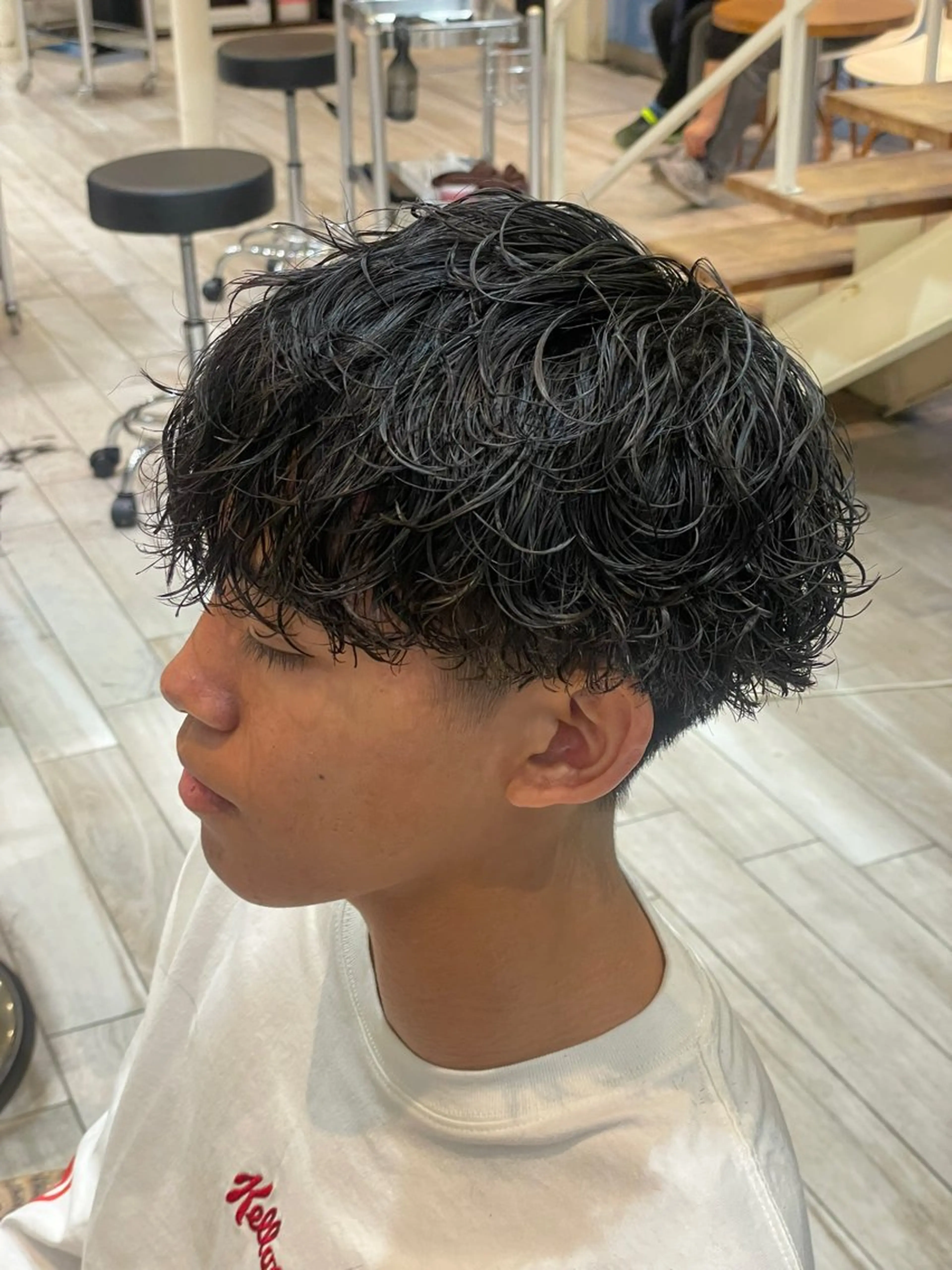 ショート パーマ メンズ メンズパーマ 刈り上げ カット パーマ パーマ/フェード🔥 佐々木波人のヘアスタイル