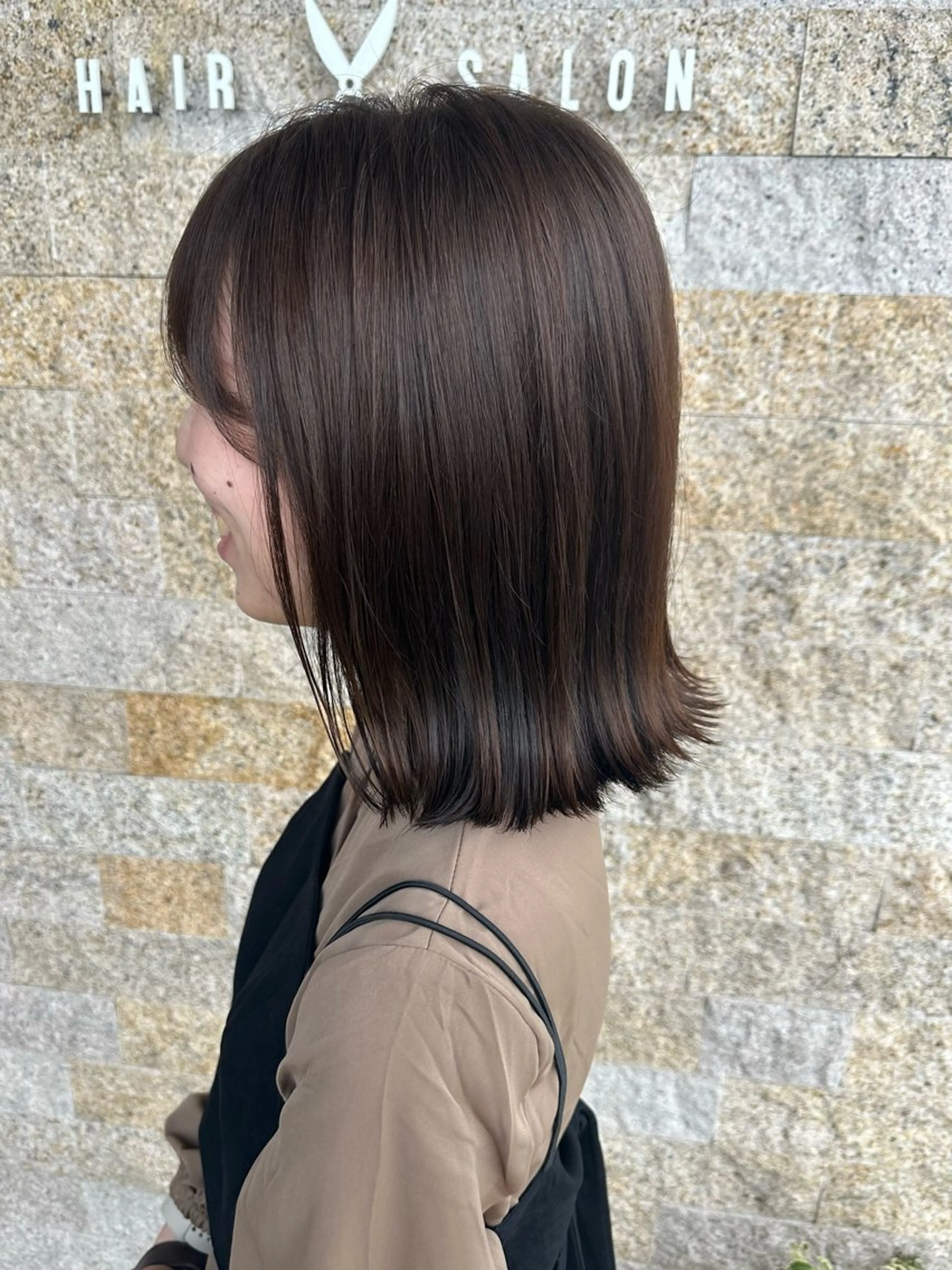 ミディアム カラー recipe 黒木 彩那のヘアスタイル