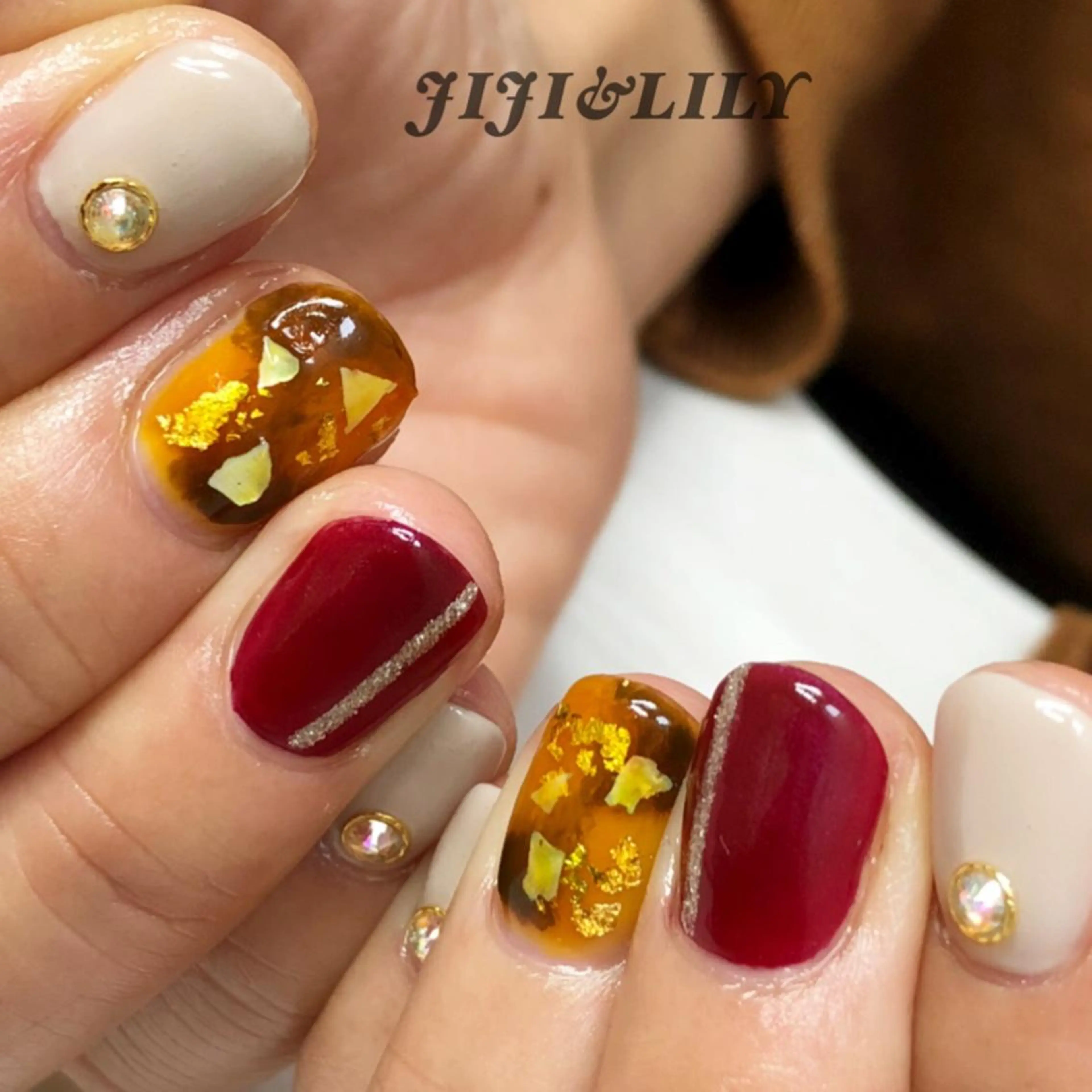 ネイル べっ甲ネイル 豊田 圭子のネイルデザイン