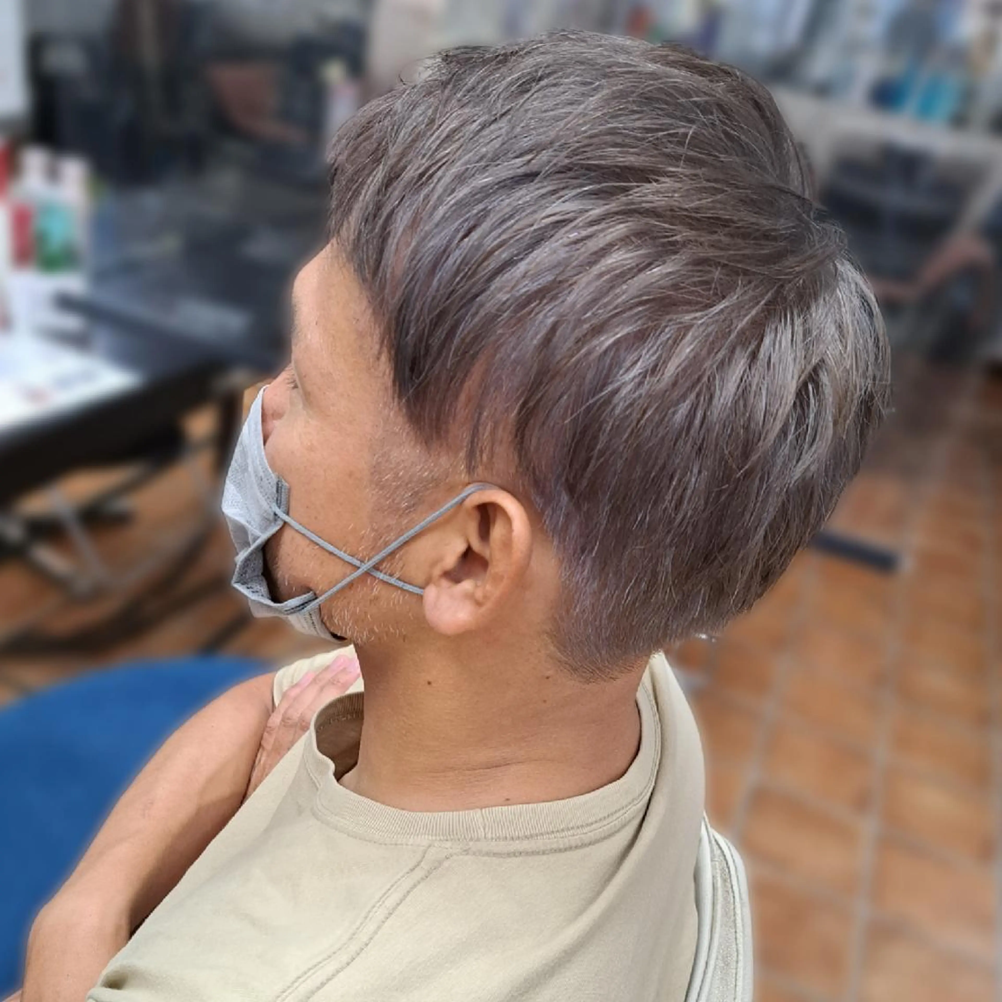 ショート カラー メンズ 💜𝑳𝑼𝑵𝑨 🌻母良田愛美🌻のヘアスタイル