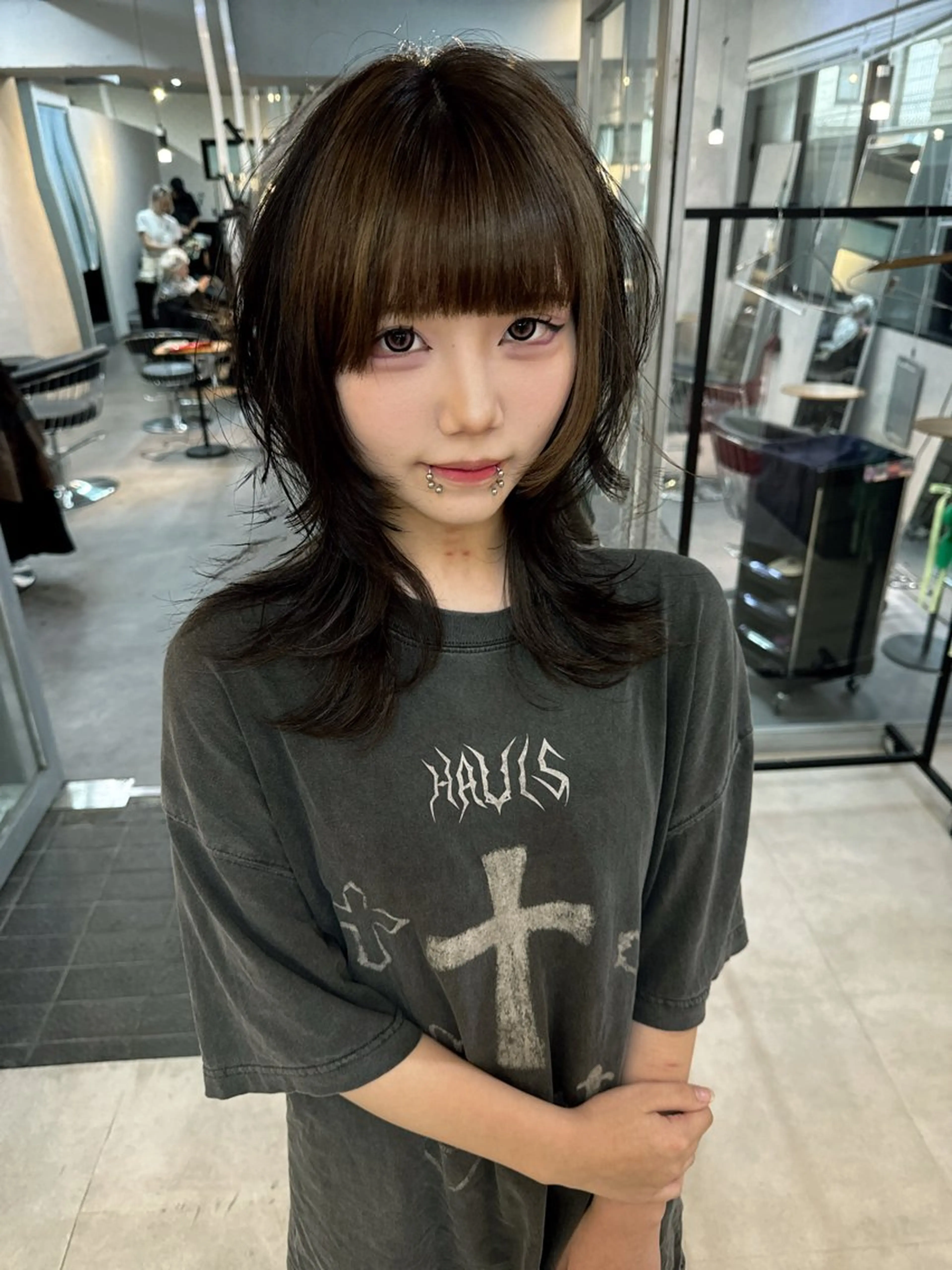 ミディアム 【ロングウルフカット 姫カット】伊藤裕哉のヘアスタイル