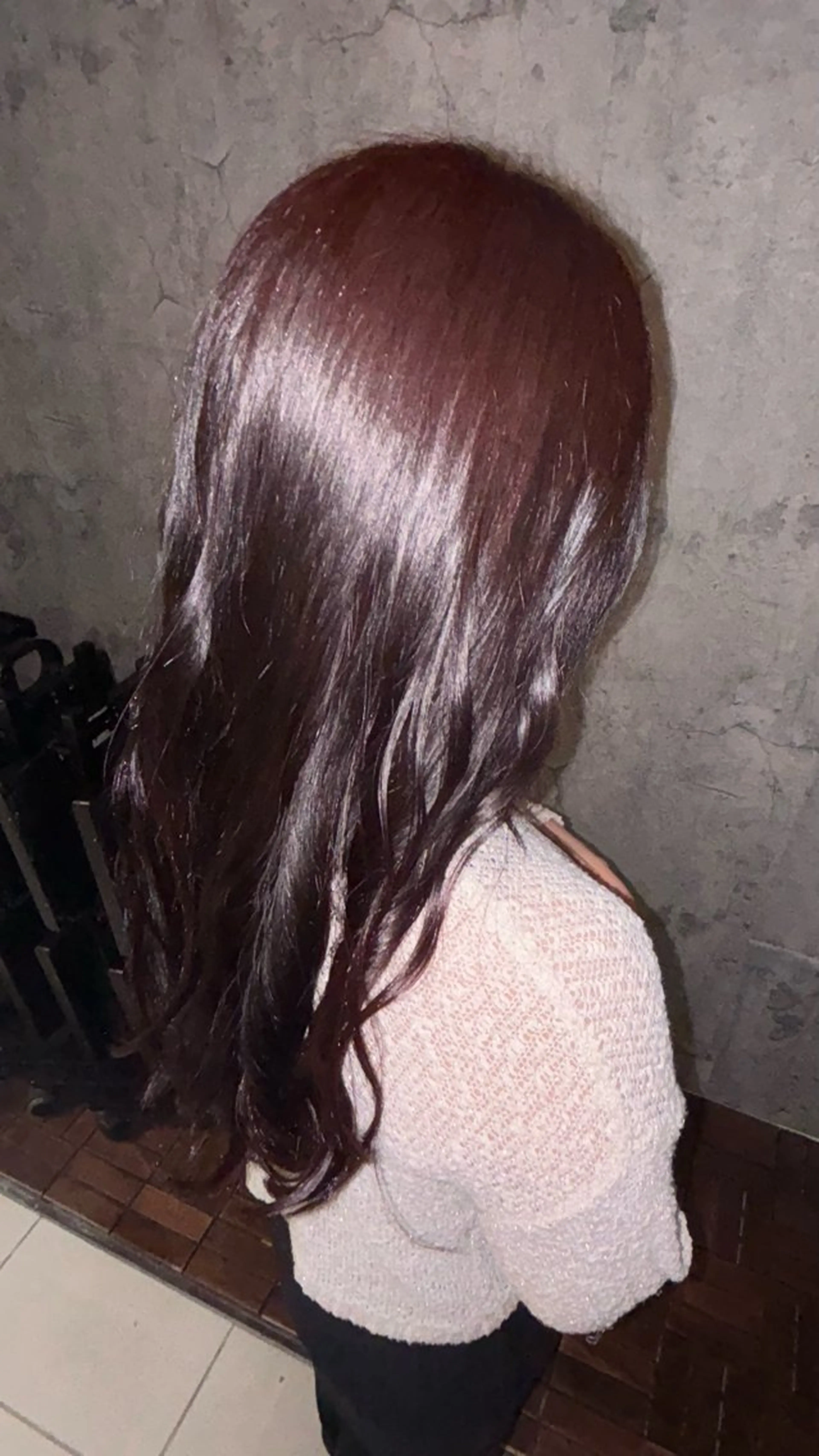 カラー ブラウンカラー ピンクカラー 柴垣 万希のヘアスタイル