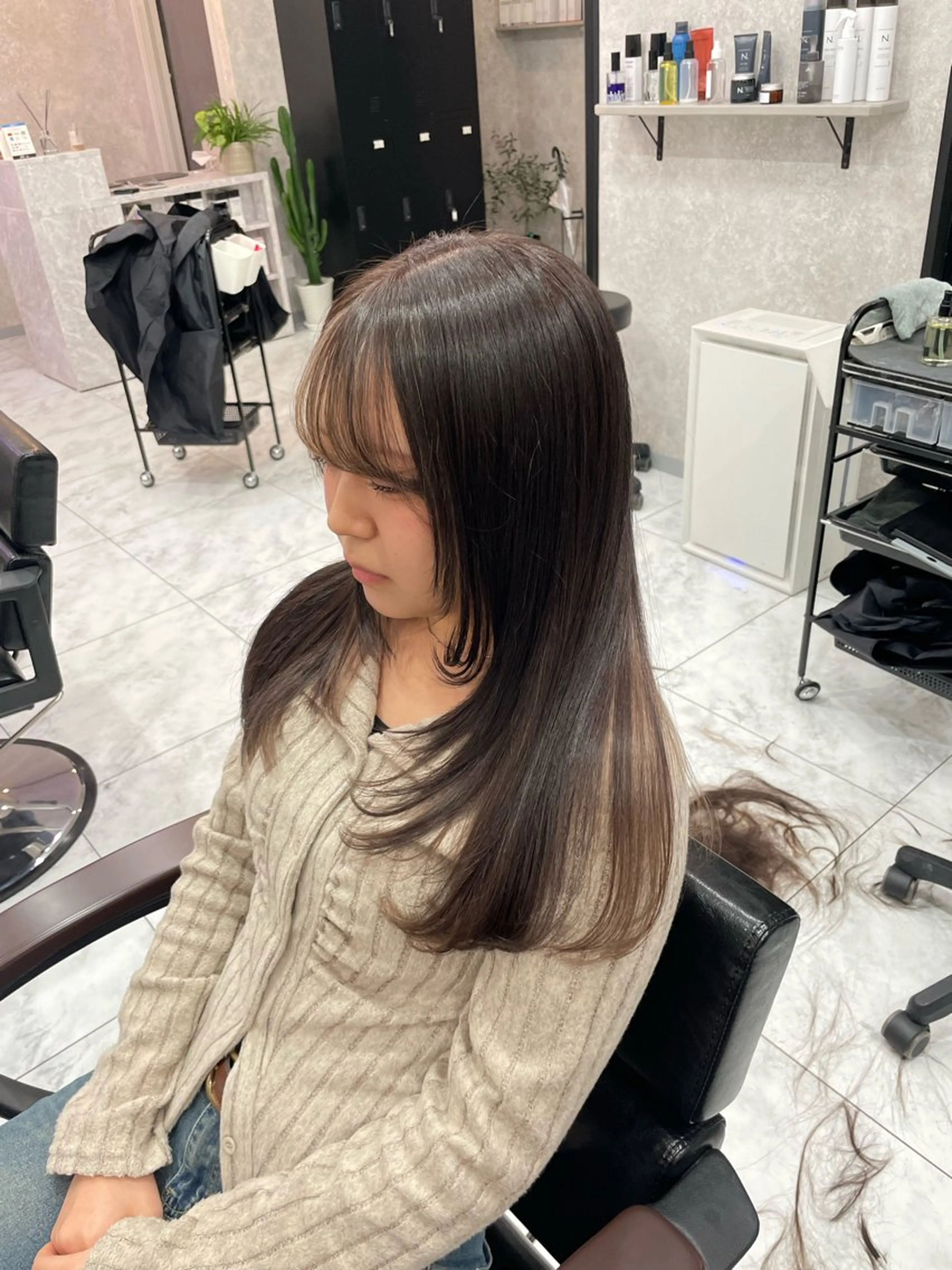 ロング 🦋ハイトーン🦋 石山 希理🦋のヘアスタイル