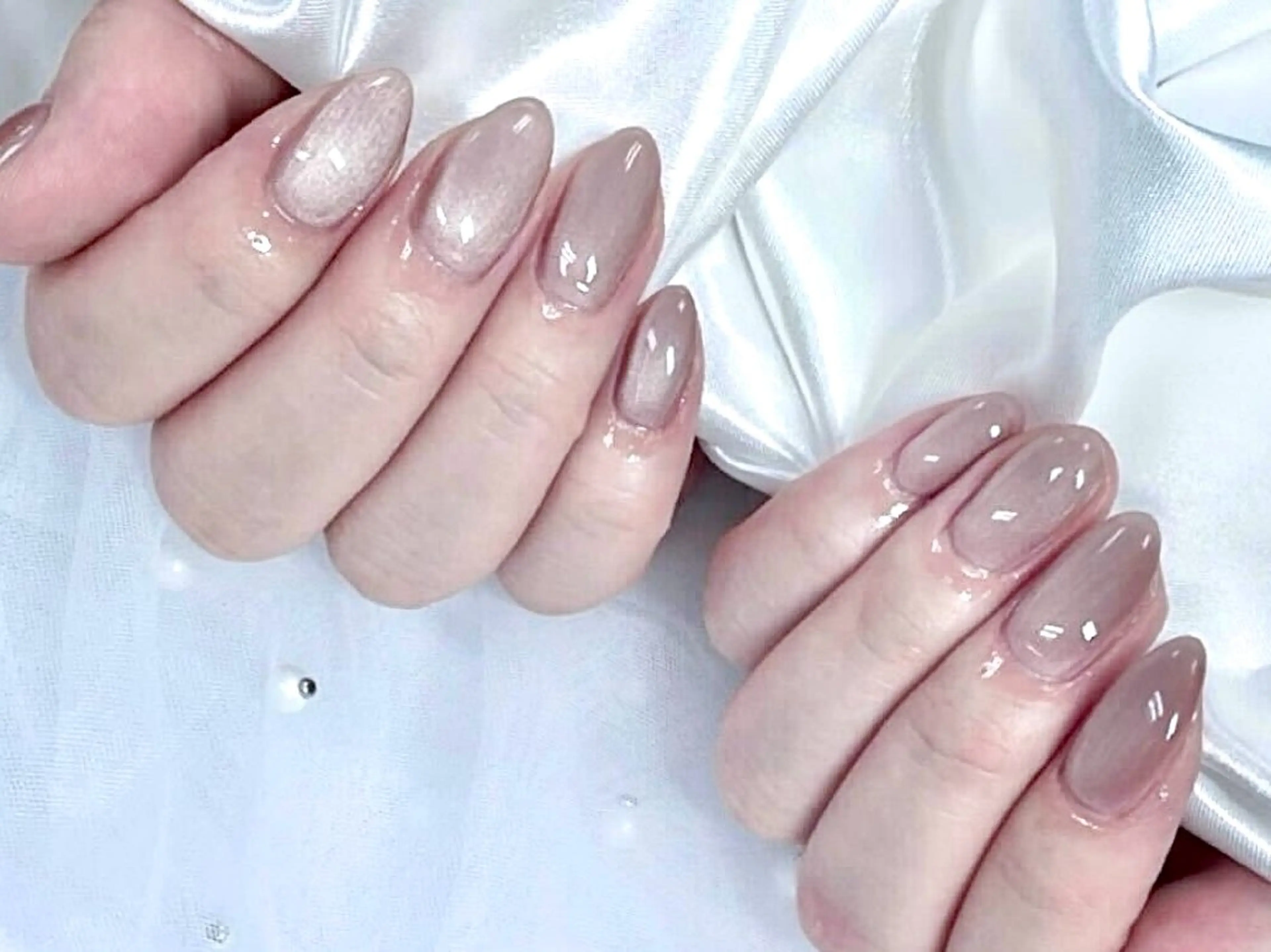 ネイル フラッシュネイル ジェルネイル マグネットネイル ニュアンスネイル パラジェル Nail Neige🐈🌙のネイルデザイン