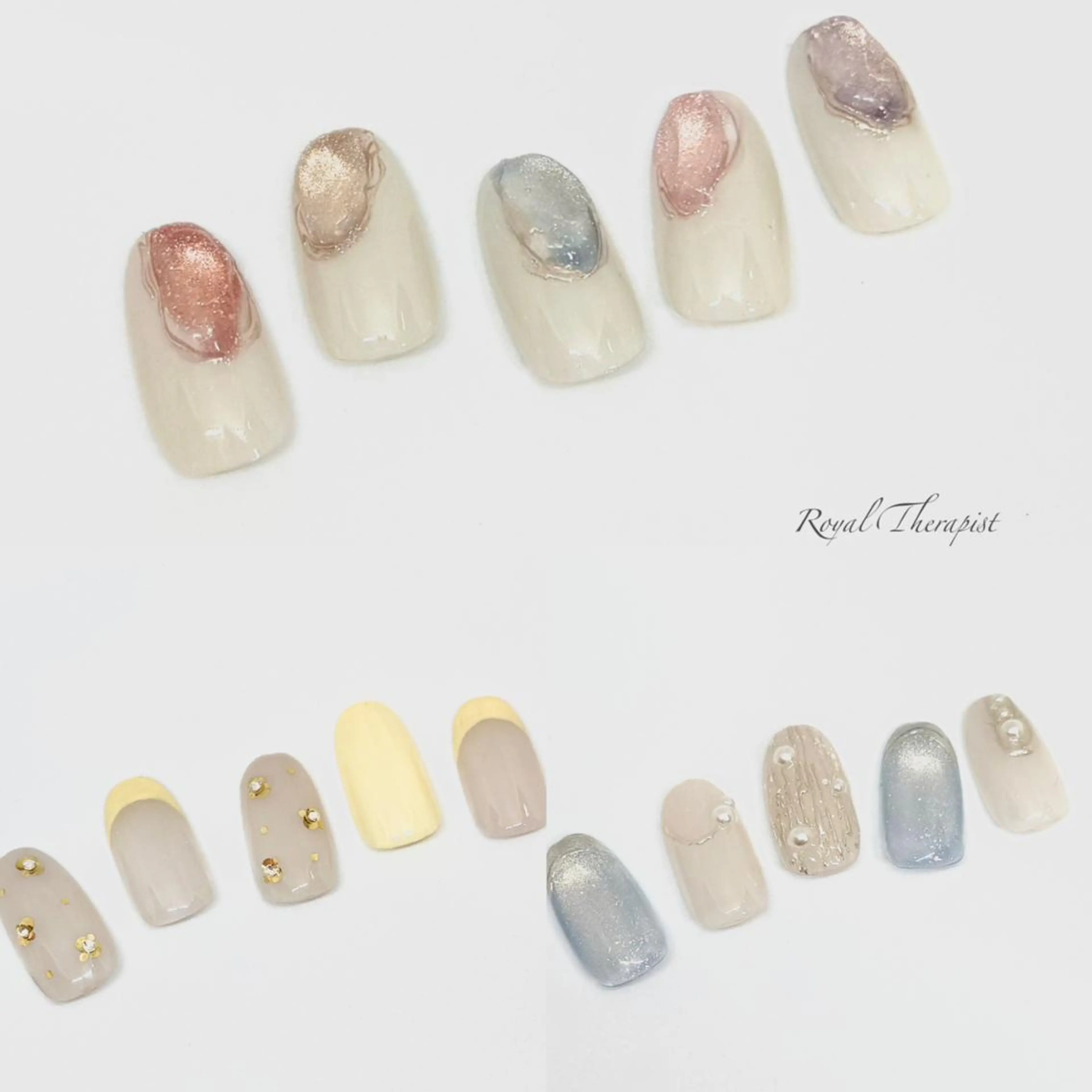 定額しっかりデザイン【B】➕丁寧ケア込み《新規ジェルオフ無料》 【リピート様】→¥8800の写真