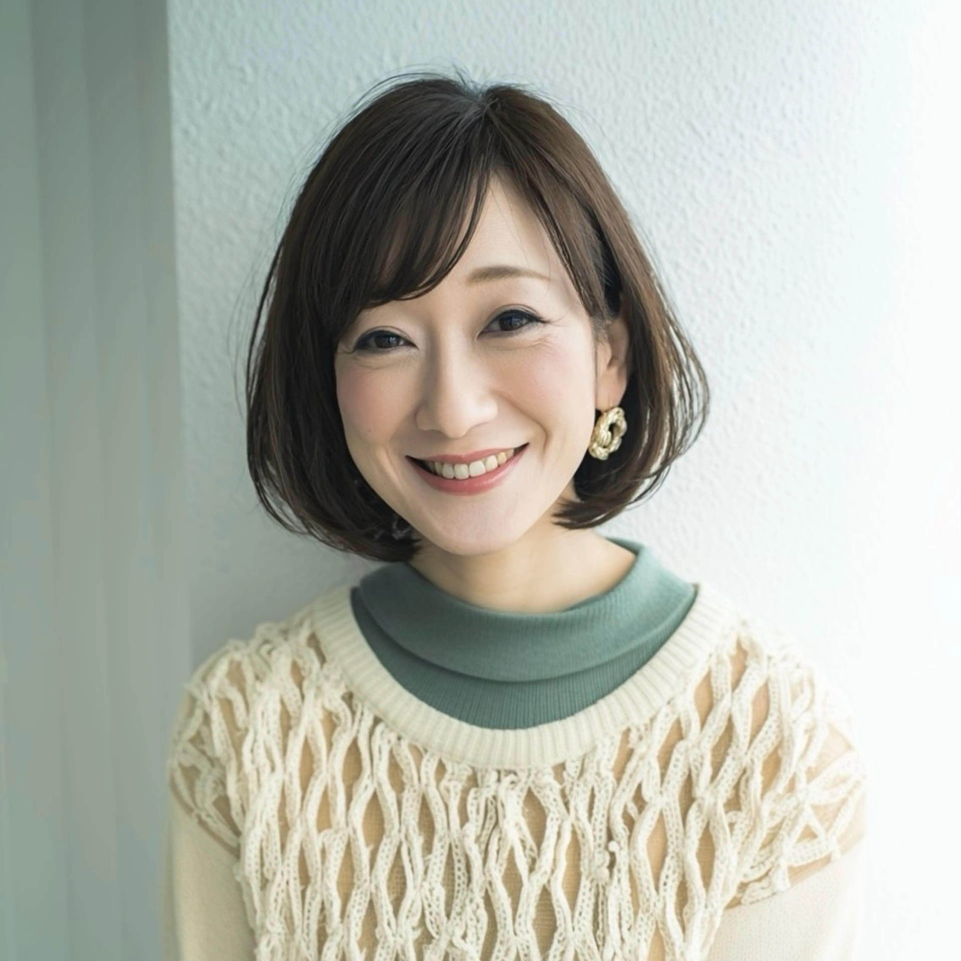 ミディアム ボブ 髪質改善 カット ヘアカラー トリートメント 🌿京都丸みショート /小倉徒歩4分/多田のヘアスタイル