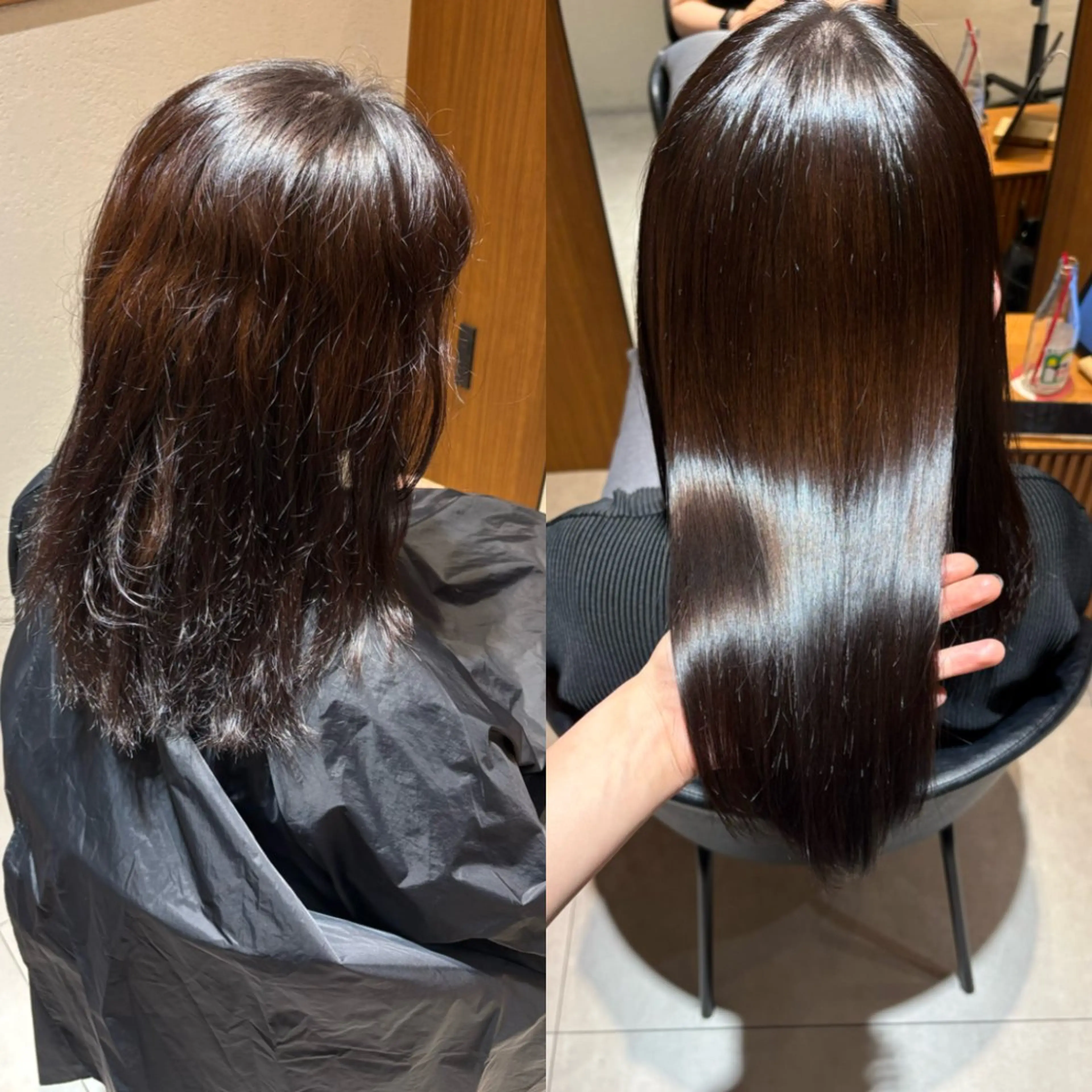 ミディアム パーマ 縮毛矯正 酸性ストレート/ yukinaのヘアスタイル