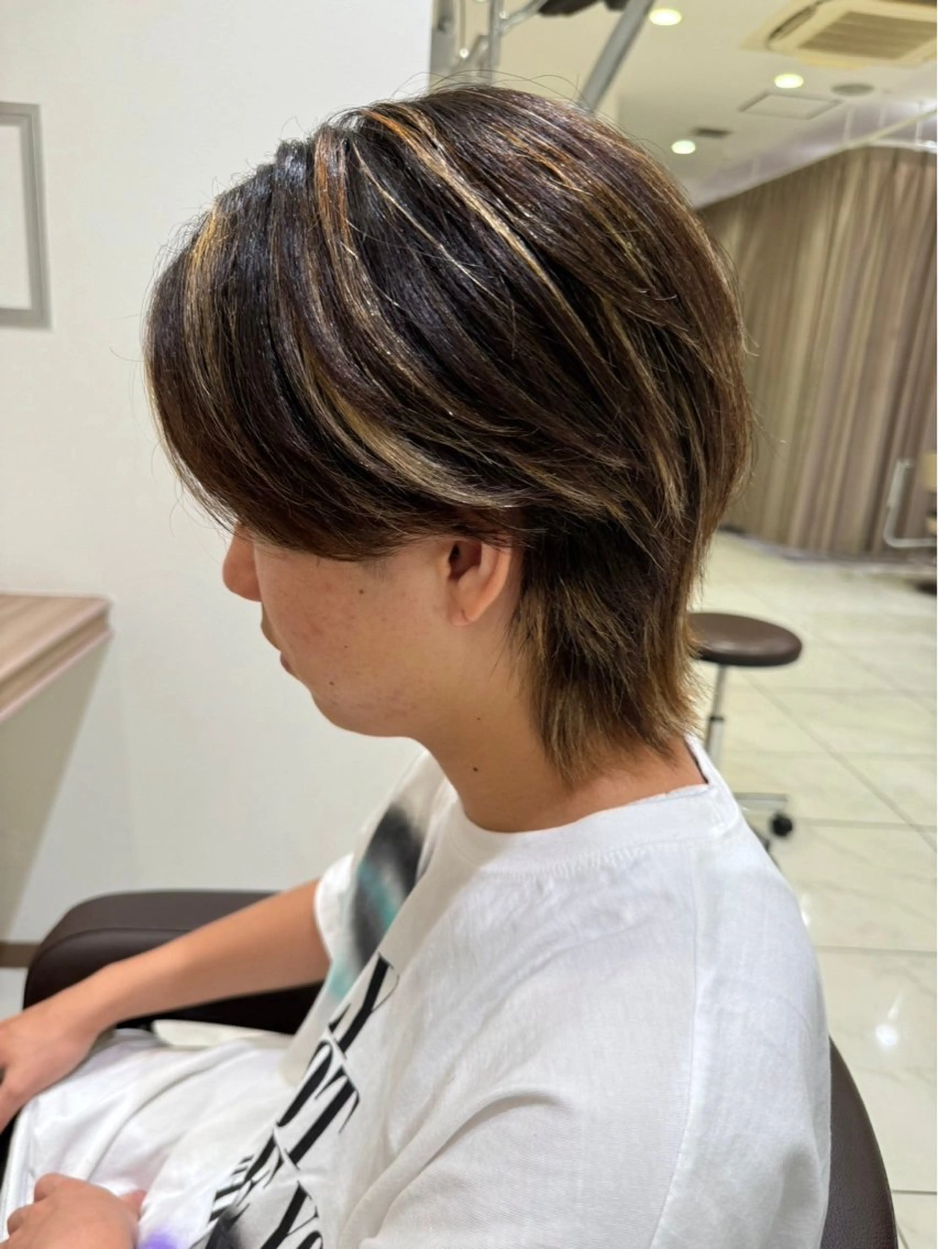 ショート パーマ メンズ カット 縮毛矯正 メンズ毛流れ 縮毛特化/土屋丈のヘアスタイル