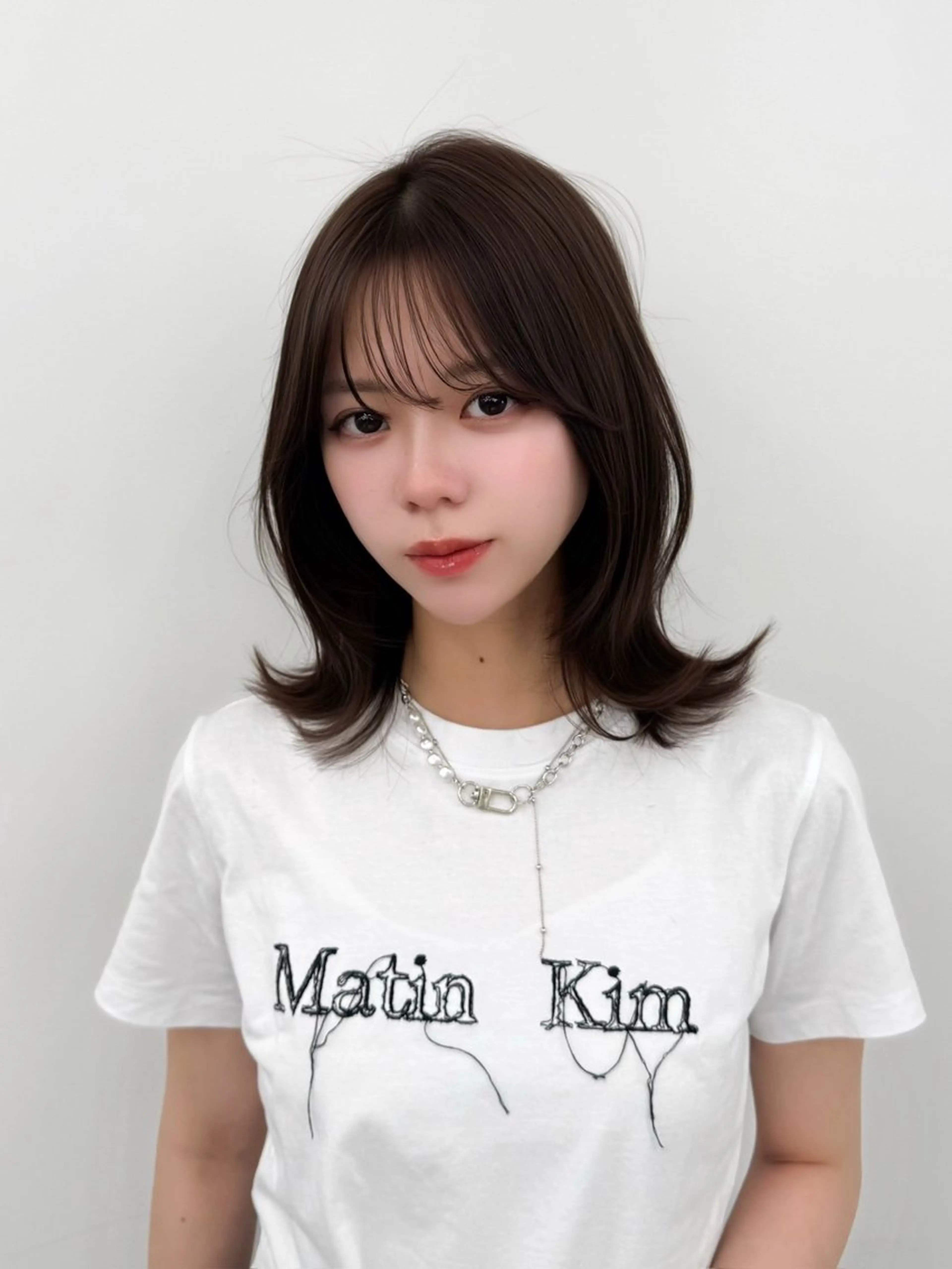 ミディアム カラー ヘアアレンジ カット ヘアカラー トリートメント 顔周り&ミディアム 特化/池袋/kokiのヘアスタイル