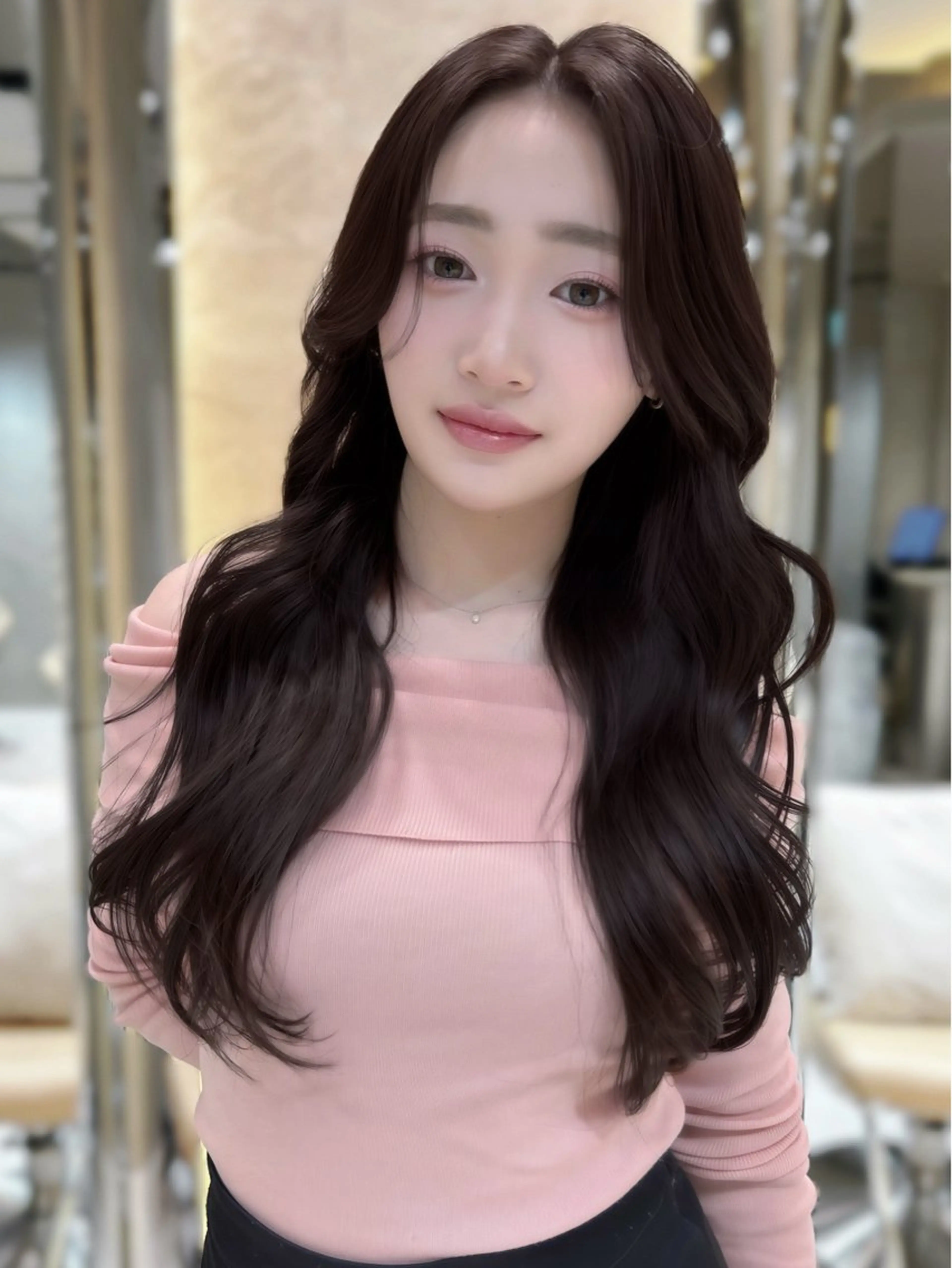 ロング カット ヘアカラー トリートメント 似合わせレイヤー・ボ ブ タナカ レイヤのヘアスタイル