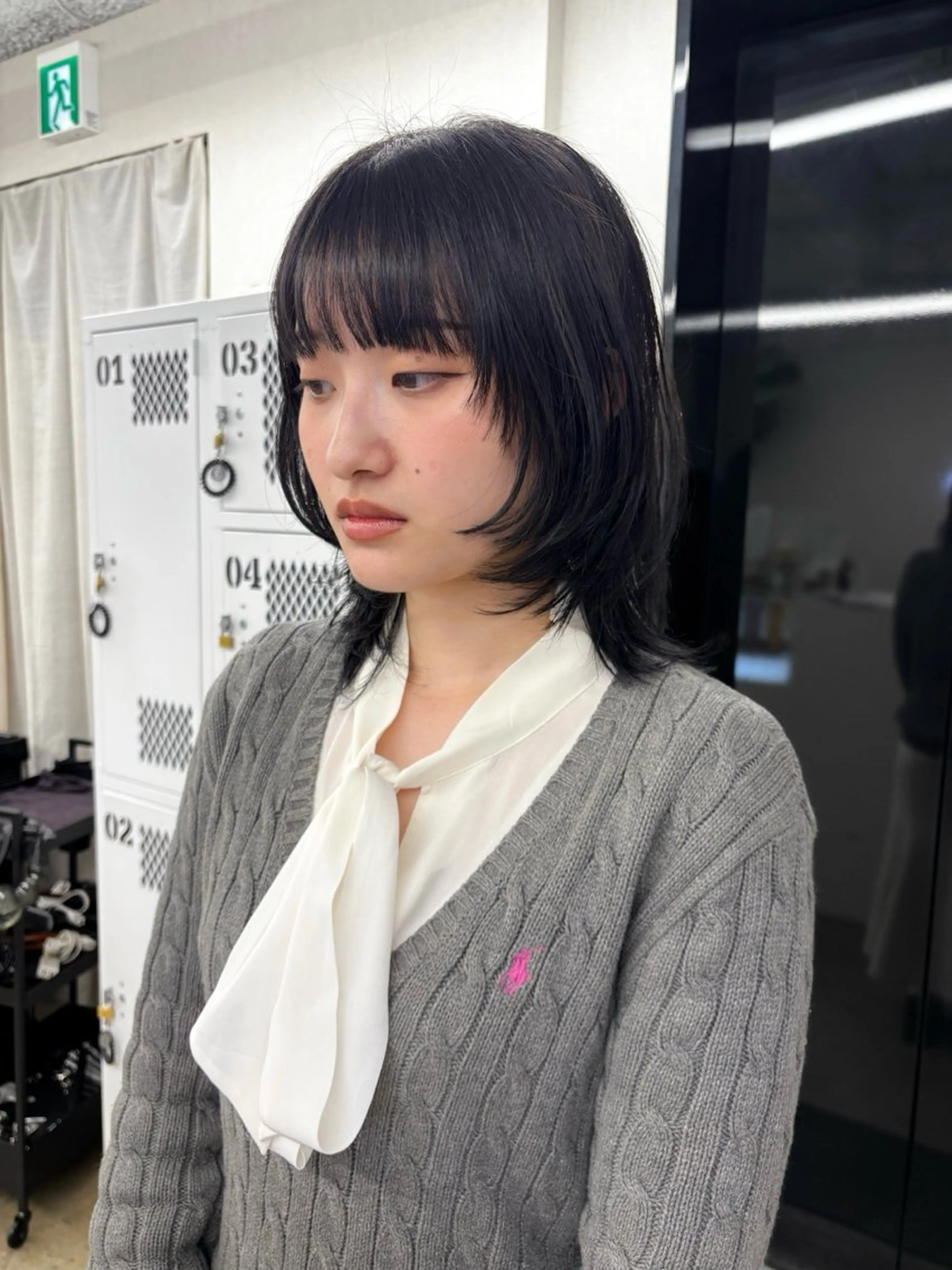 ミディアム カット ヘアカラー Kiji kannaのヘアスタイル