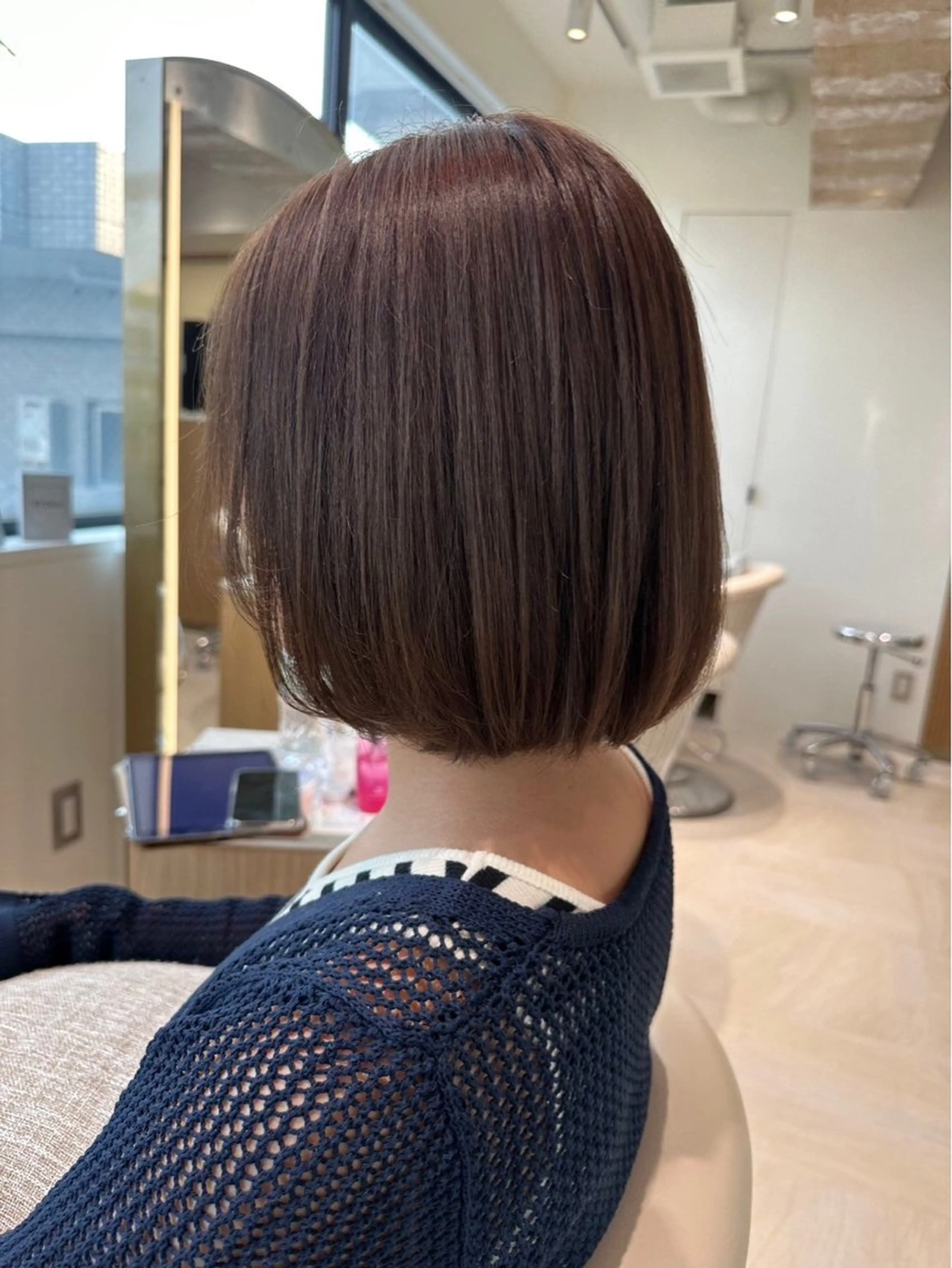 ミディアム カラー ブラウンカラー 透明感カラー ボブ 🫧ナギサ/本厚木/ ボブ/ミディアム🫧のヘアスタイル