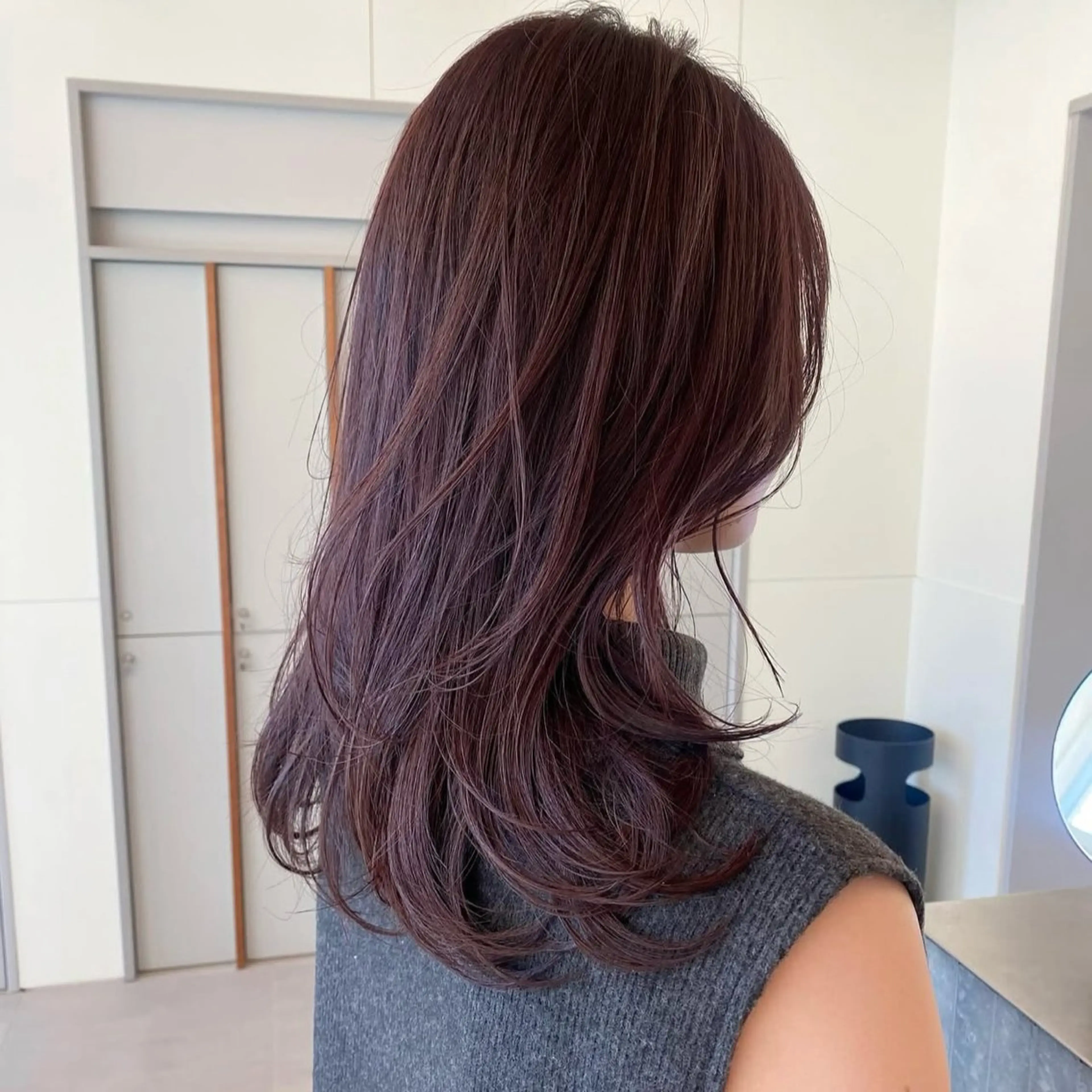 セミロング カラー 透明感カラー カット ヘアカラー トリートメント レイヤーカット/暖色 カラー/mao🎀のヘアスタイル