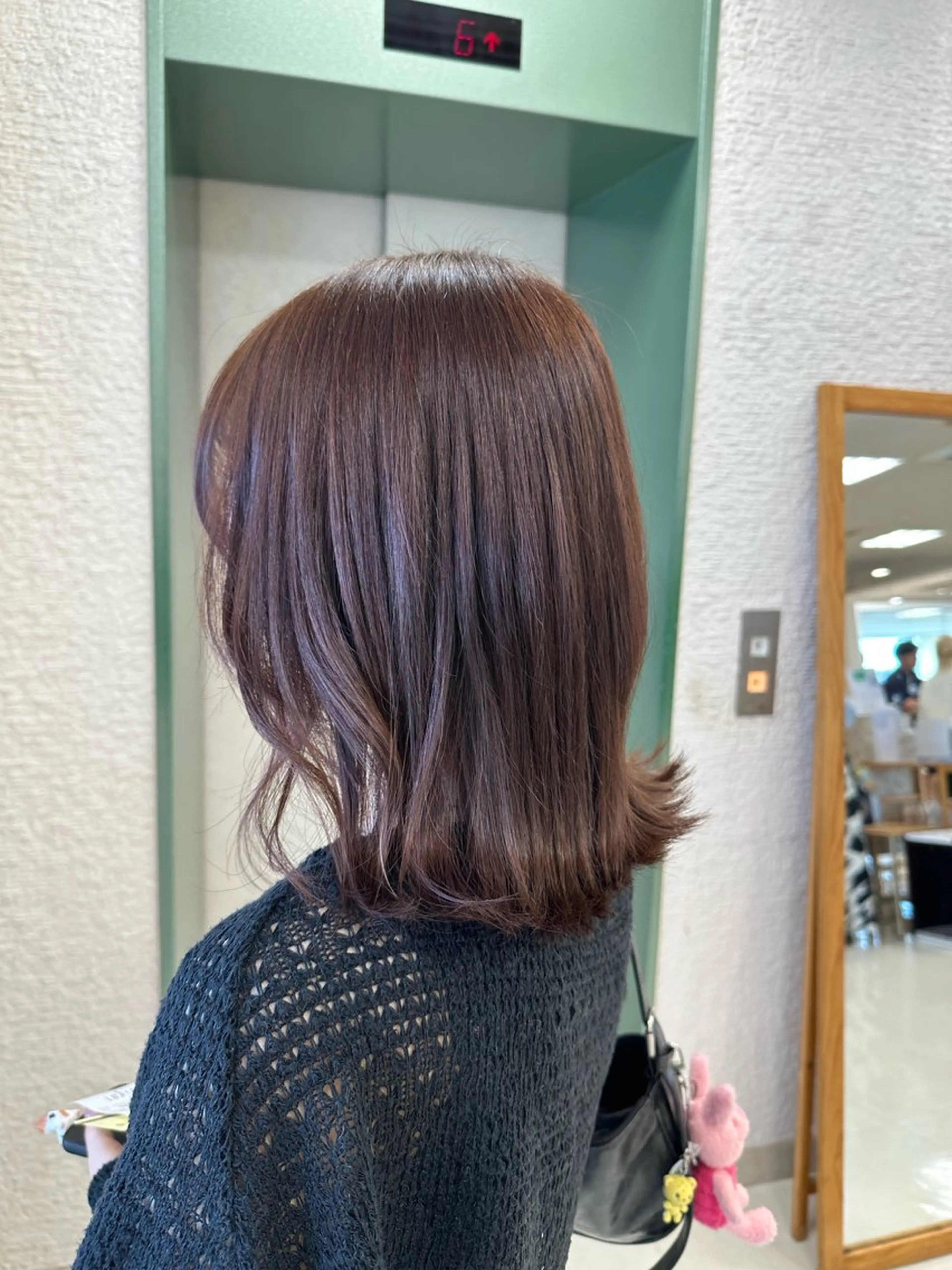 セミロング カラー お悩み改善 黄金比みくのヘアスタイル