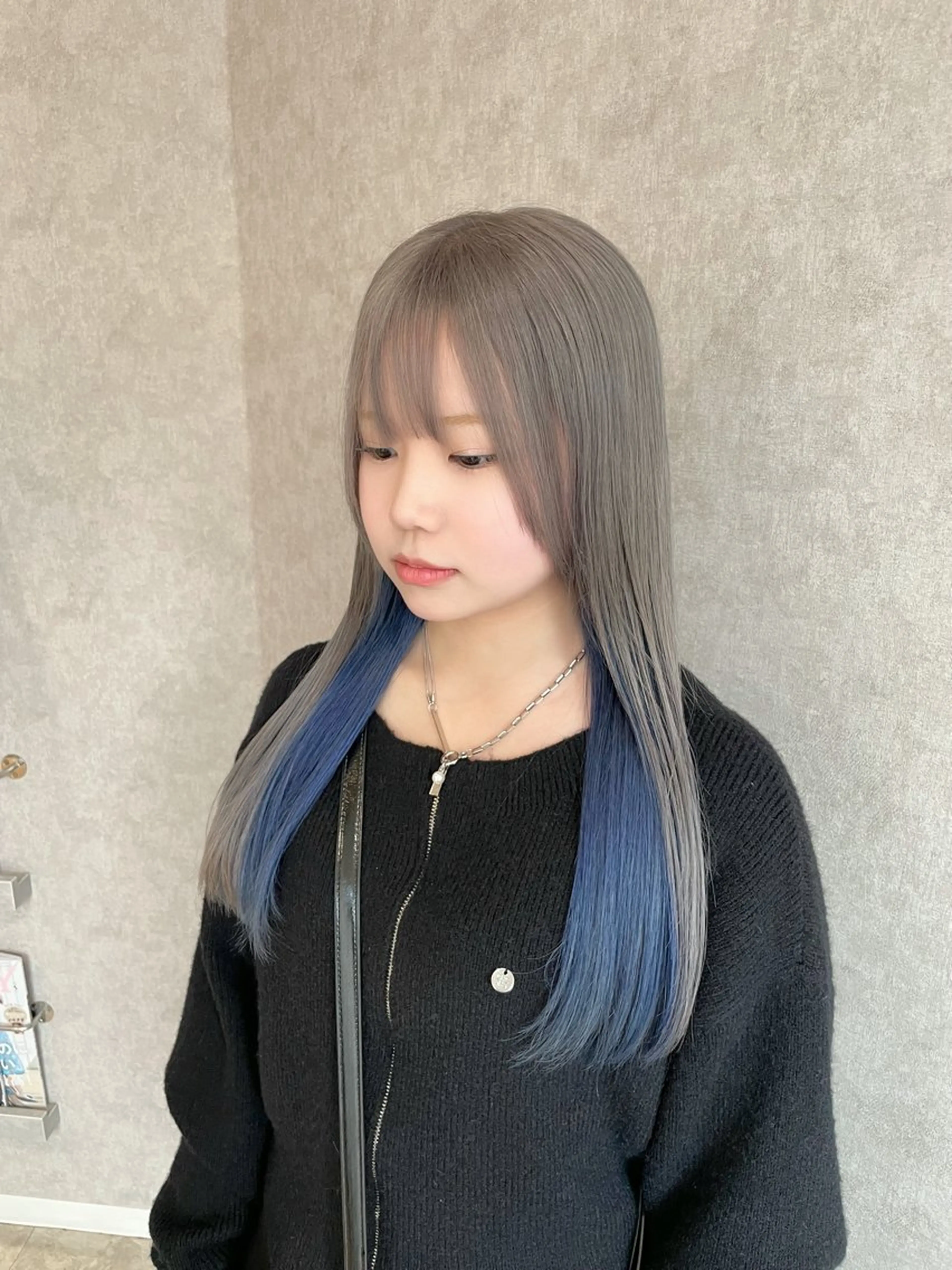 ロング カラー バレイヤージュ ベージュカラー ブリーチ ケアブリーチ グレージュ ヘアカラー バレイヤージュ特化| Takuのヘアスタイル