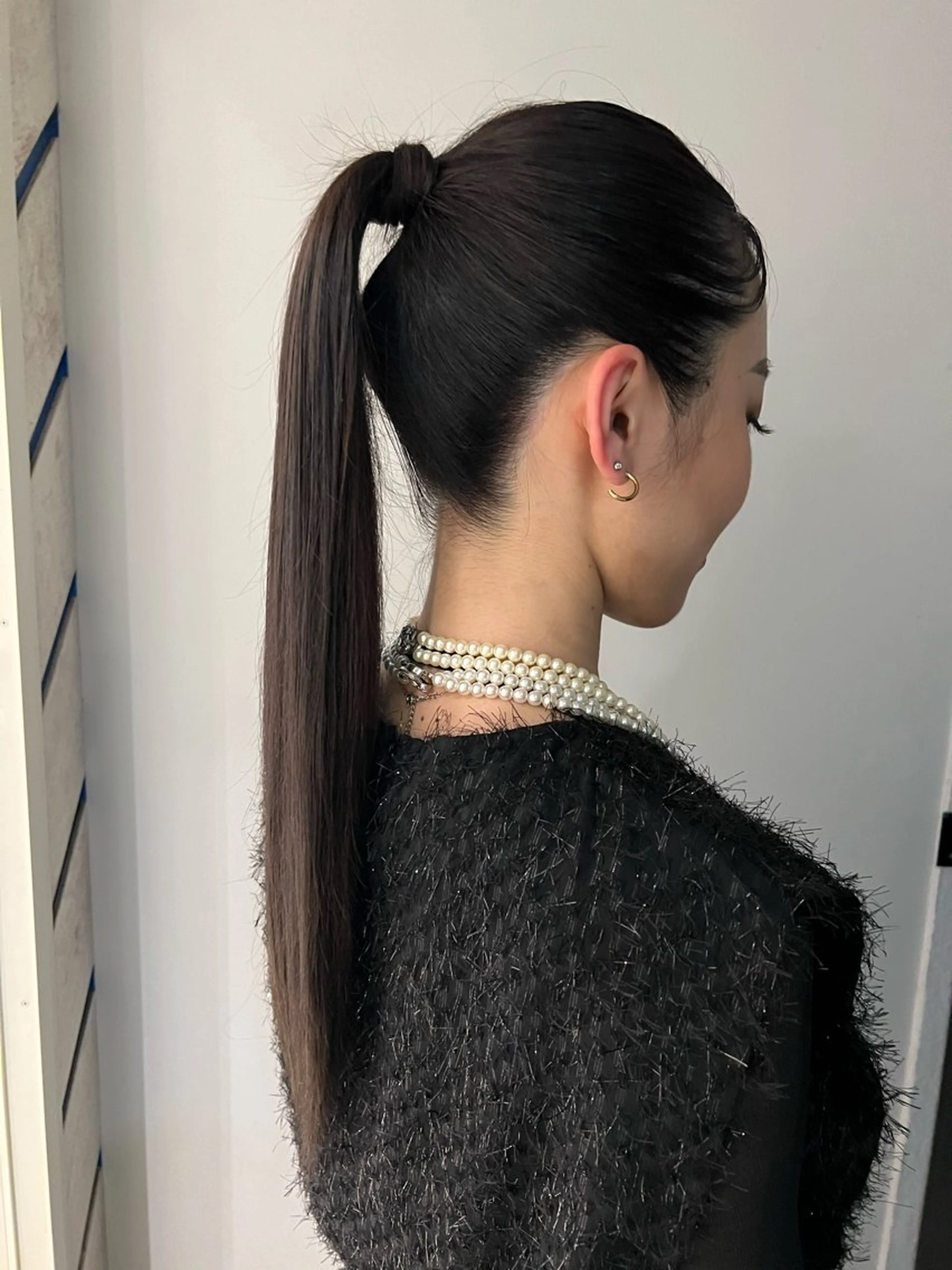 ロング カラー パーマ ヘアアレンジ ポニーテール ヘアセット 🎨カラー満足度 500%💫ヅル💫のヘアスタイル