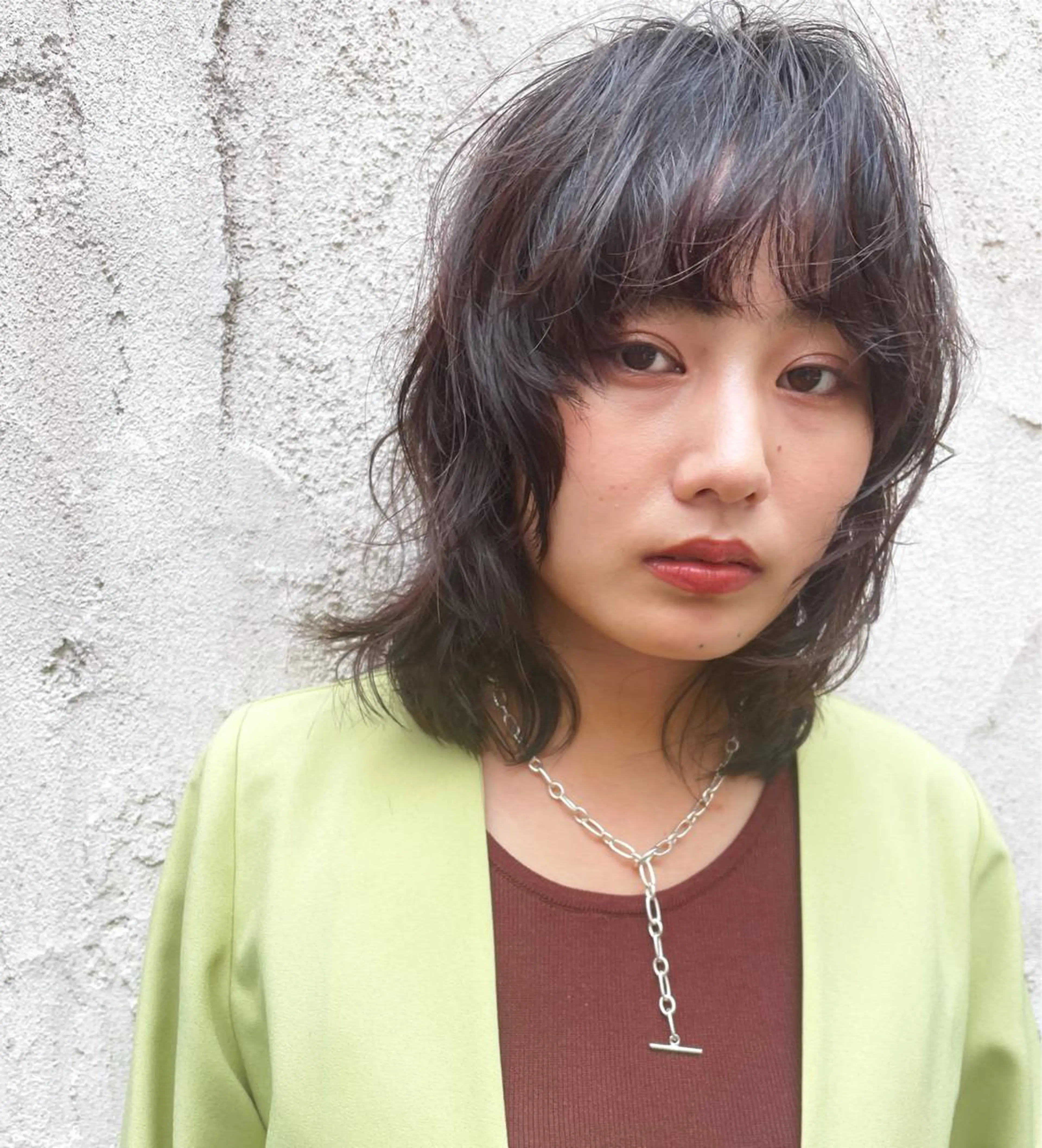 ミディアム ミディアムパーマ レイヤーカット enne /YUI🥣のヘアスタイル