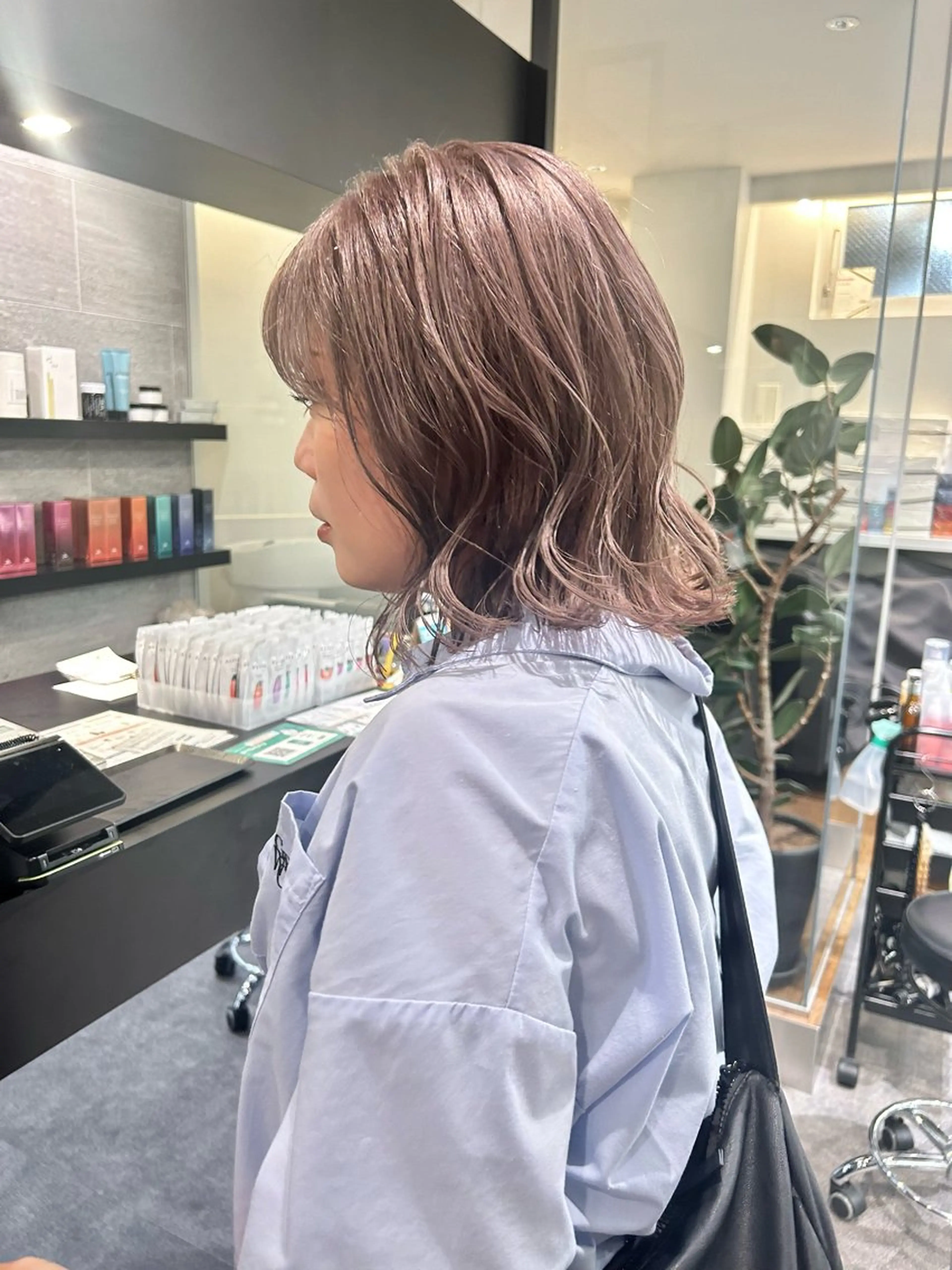 セミロング カラー 🎀ヘアセット透明感 /REINA🎀のヘアスタイル