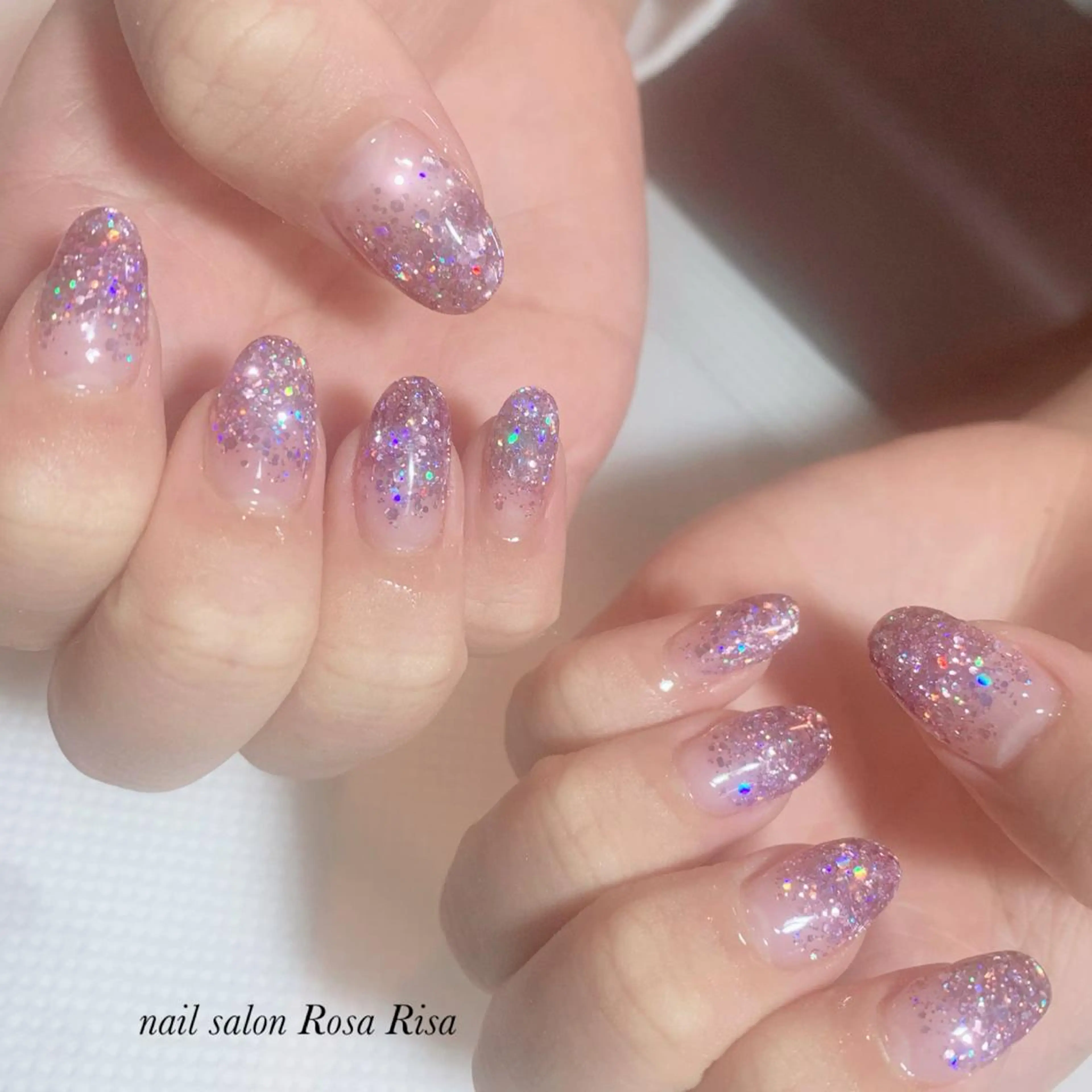 ミディアム ネイル パープルカラー パープル ネイルスタジオ シェイクユアハンズのネイルデザイン