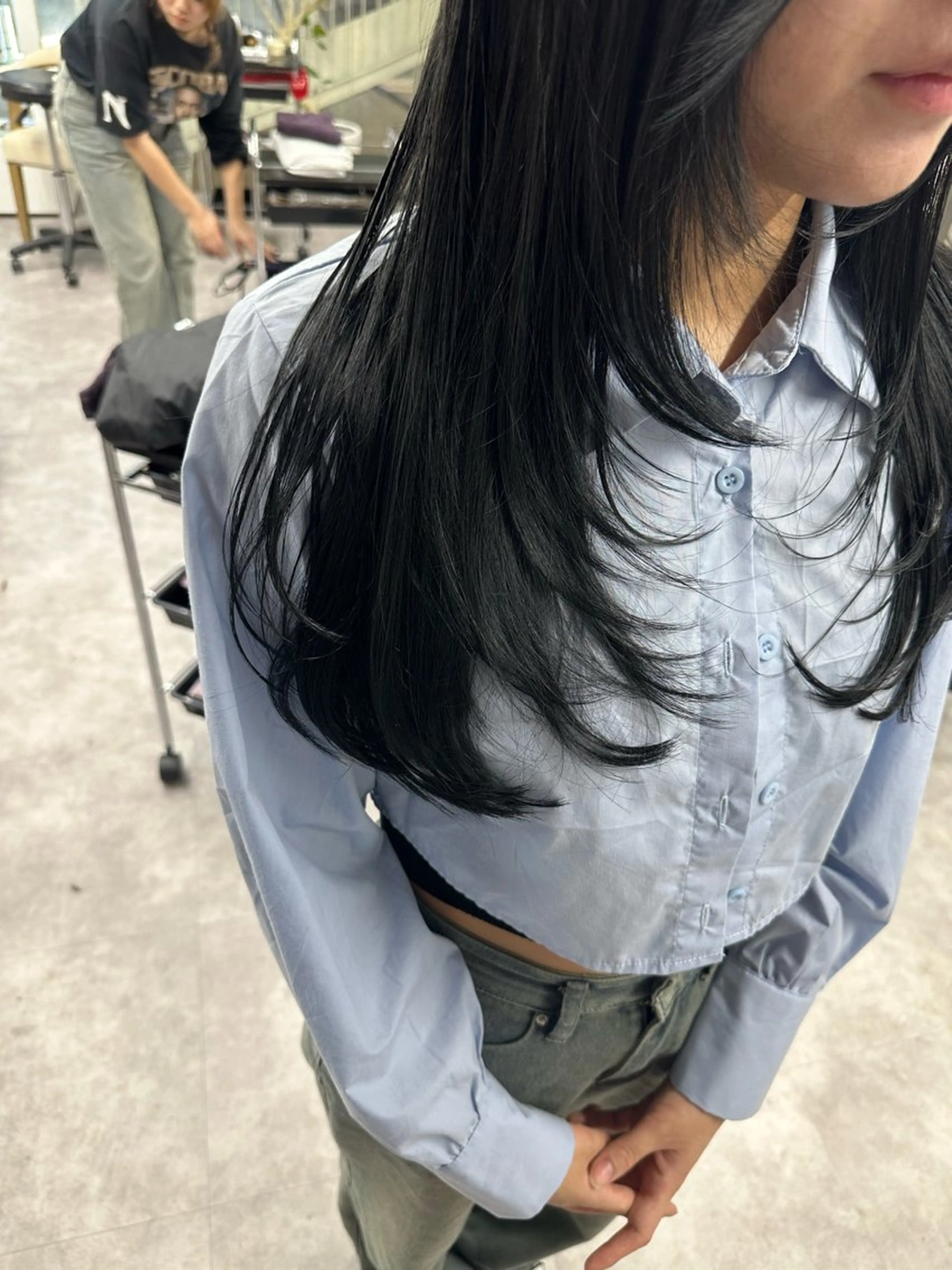 ロング カラー ヘアアレンジ ヘアカラー トリートメント 久米 治仁のヘアスタイル