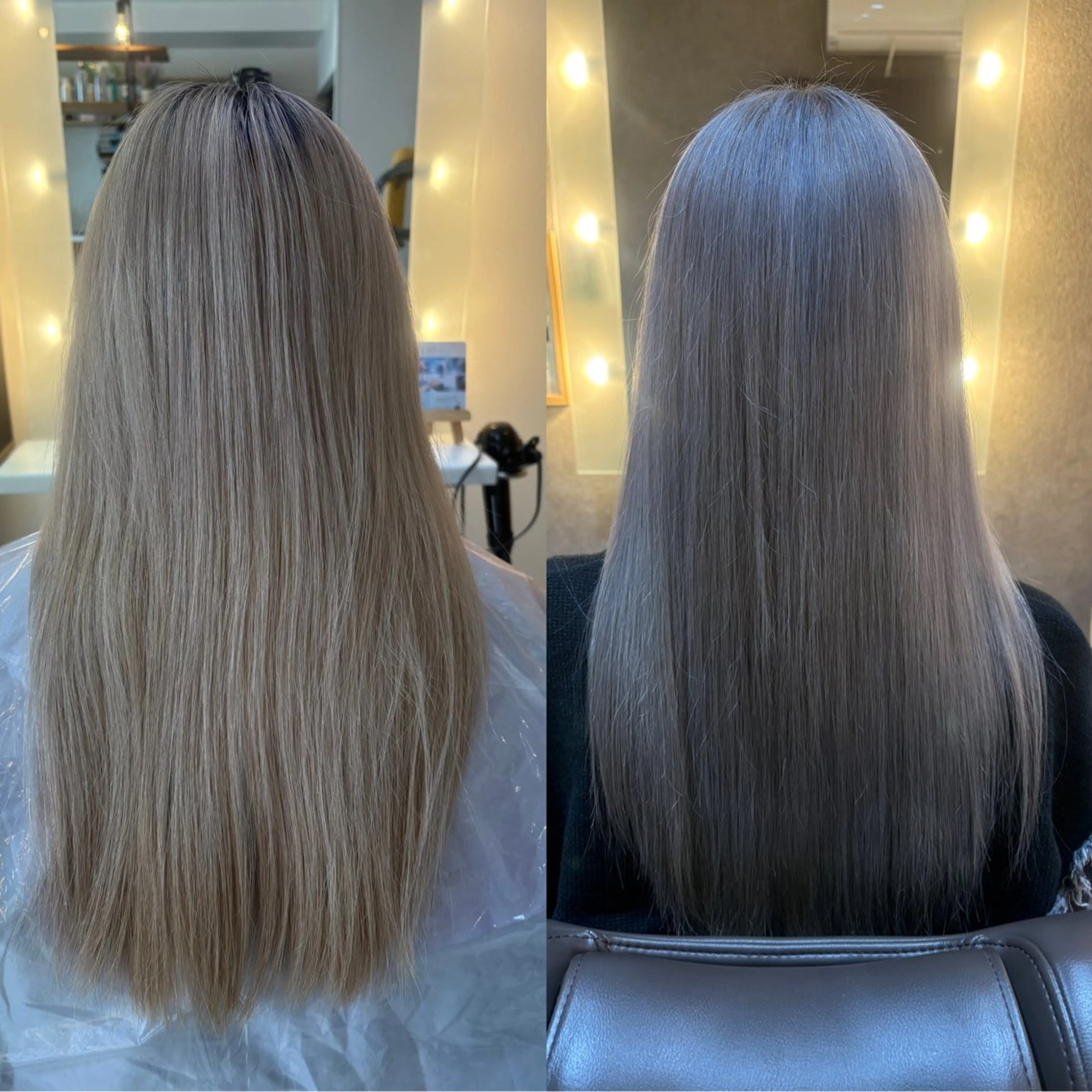 カラー グレージュ ヘアカラー トリートメント STYLEE🖤 髪質改善のヘアスタイル