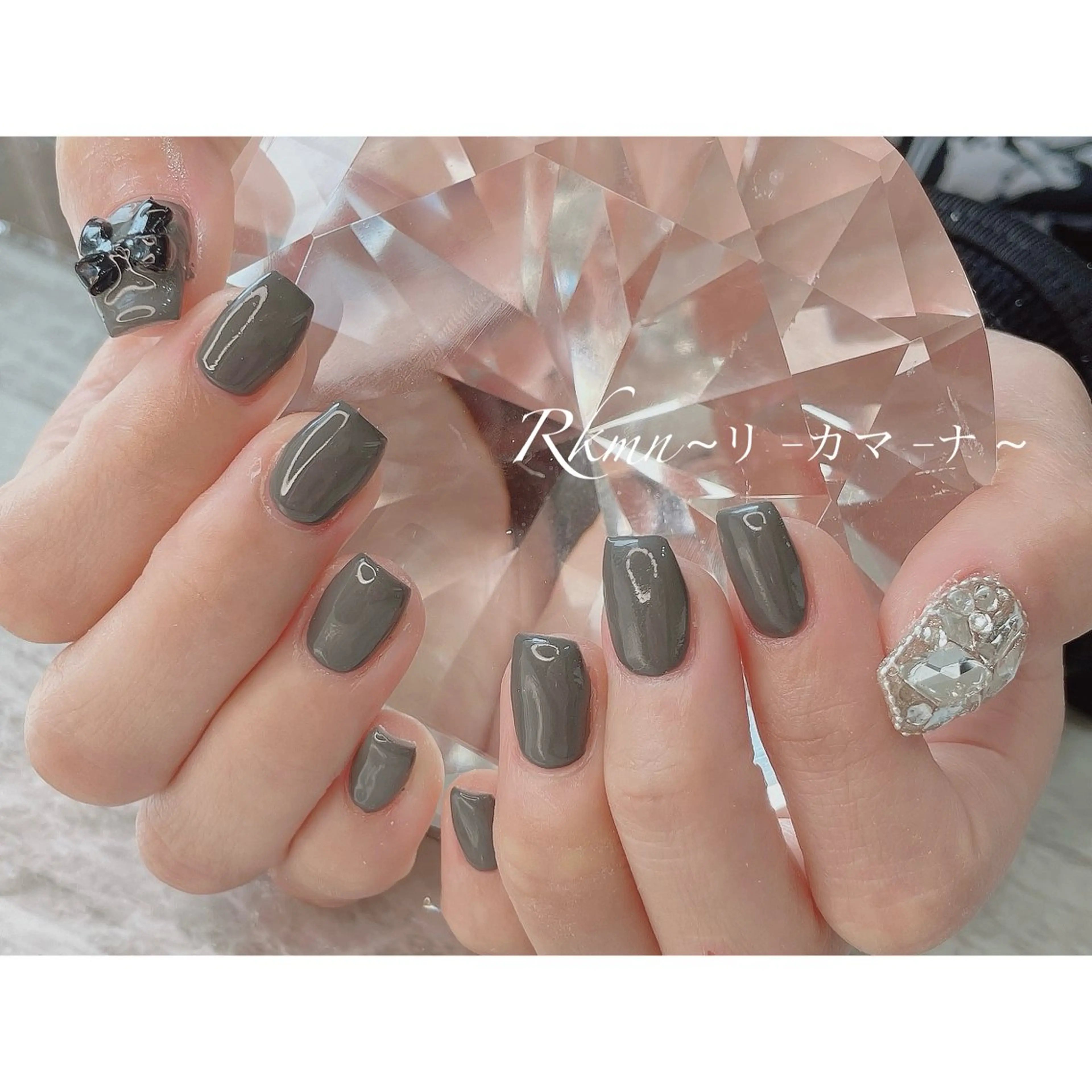 ネイル アートネイル リボン 春ネイル ハンドネイル フットネイル ハンドケア Rkmn ~リ-カマ-ナ~のネイルデザイン