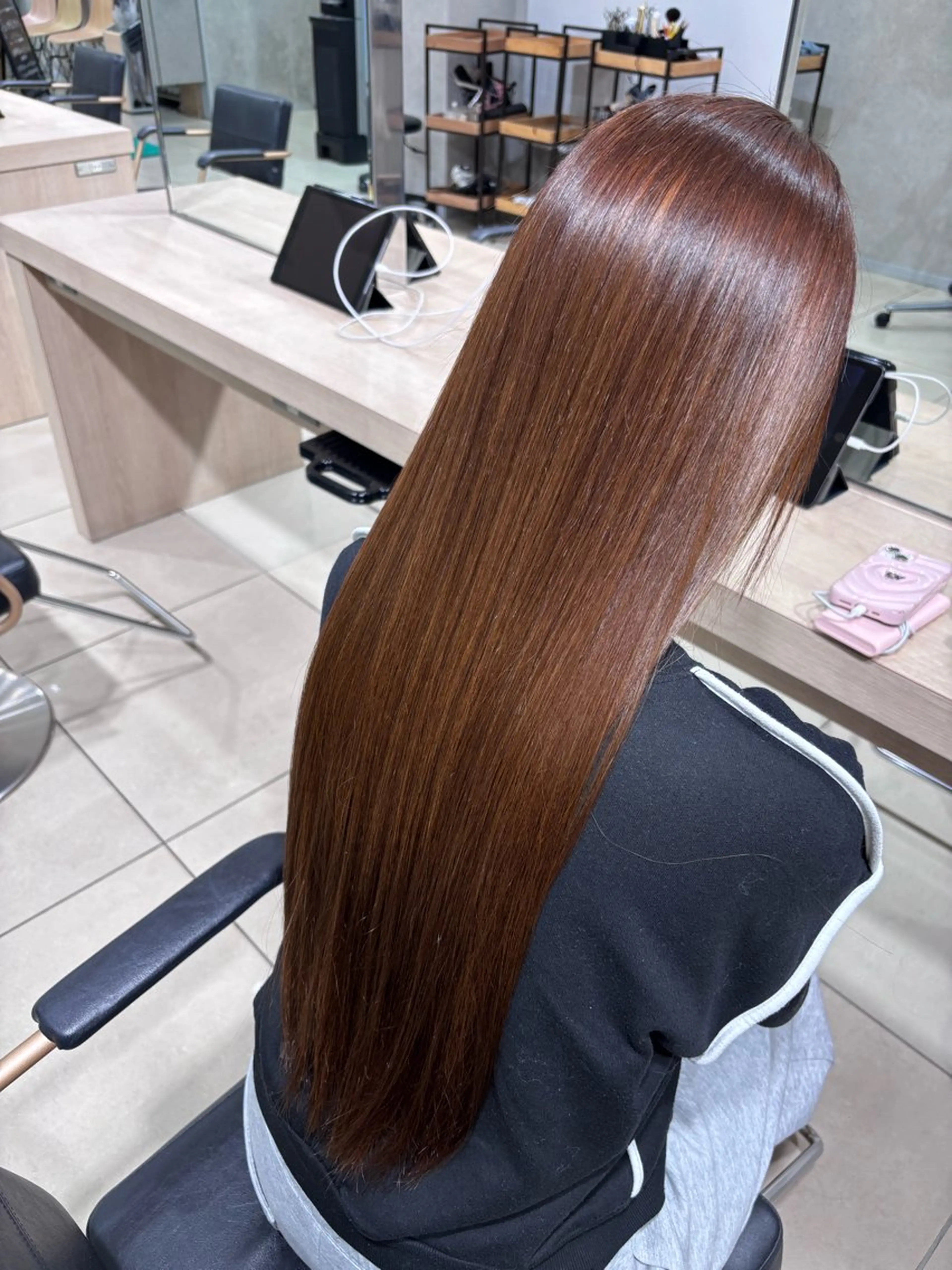 ロング カラー ベージュカラー ピンクカラー 🍒カラー/縮毛🍒 こばるのヘアスタイル