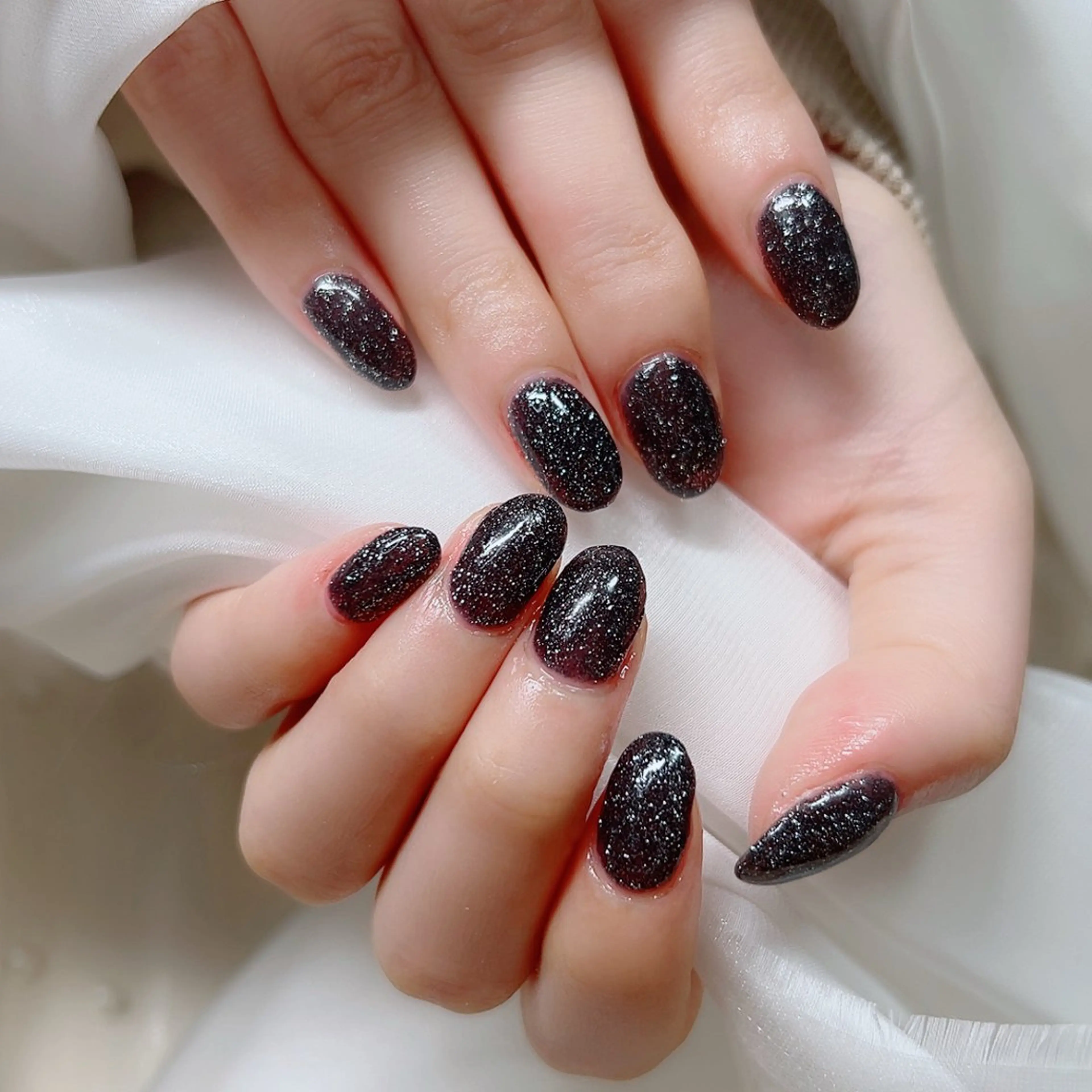 ネイル オフィスネイル ワンカラーネイル バレンタイン ハンドネイル Cute Tips nailのネイルデザイン