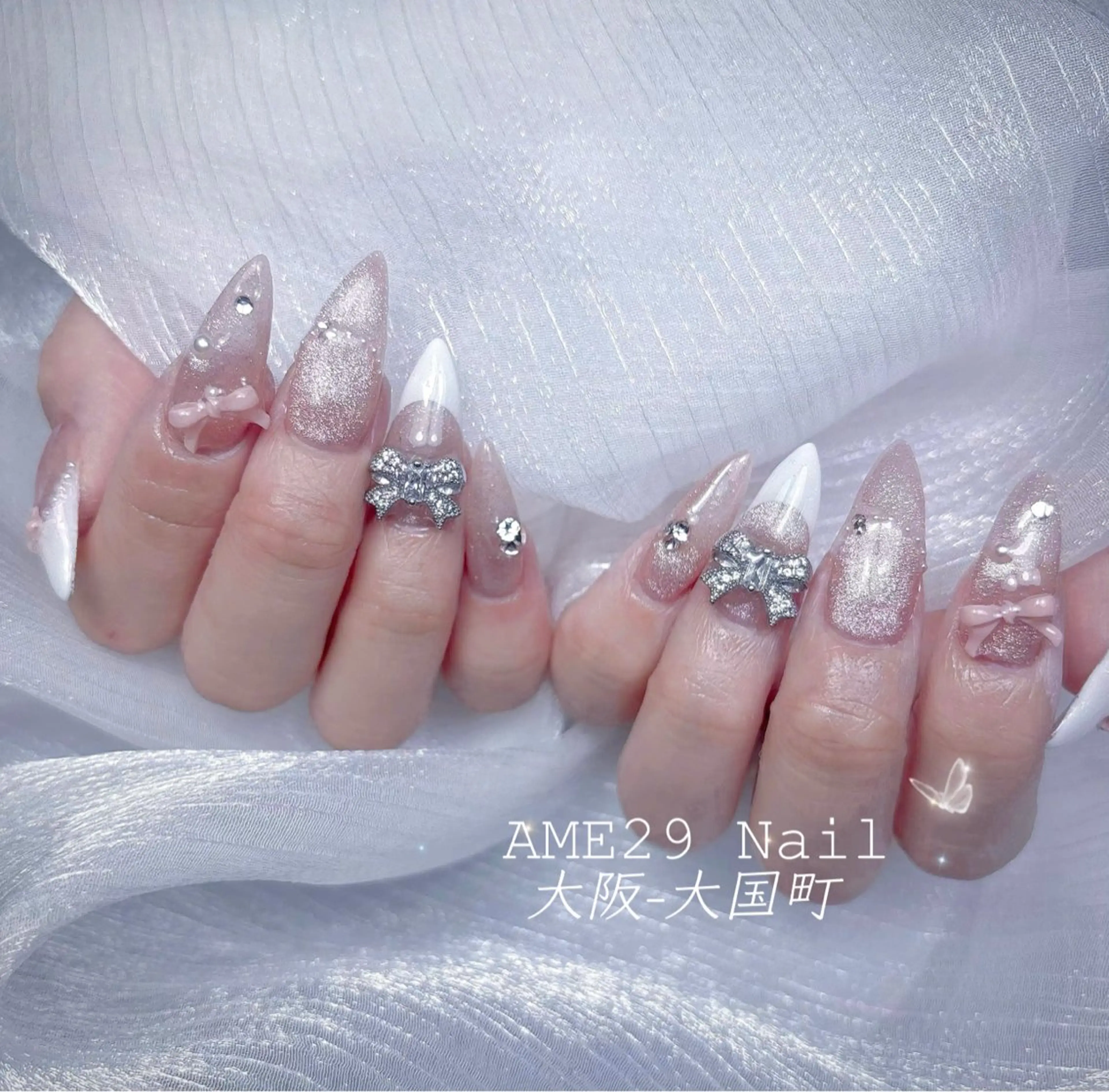 ロング カラー ハンドネイル AME29 Nail ネイルサロンのネイルデザイン