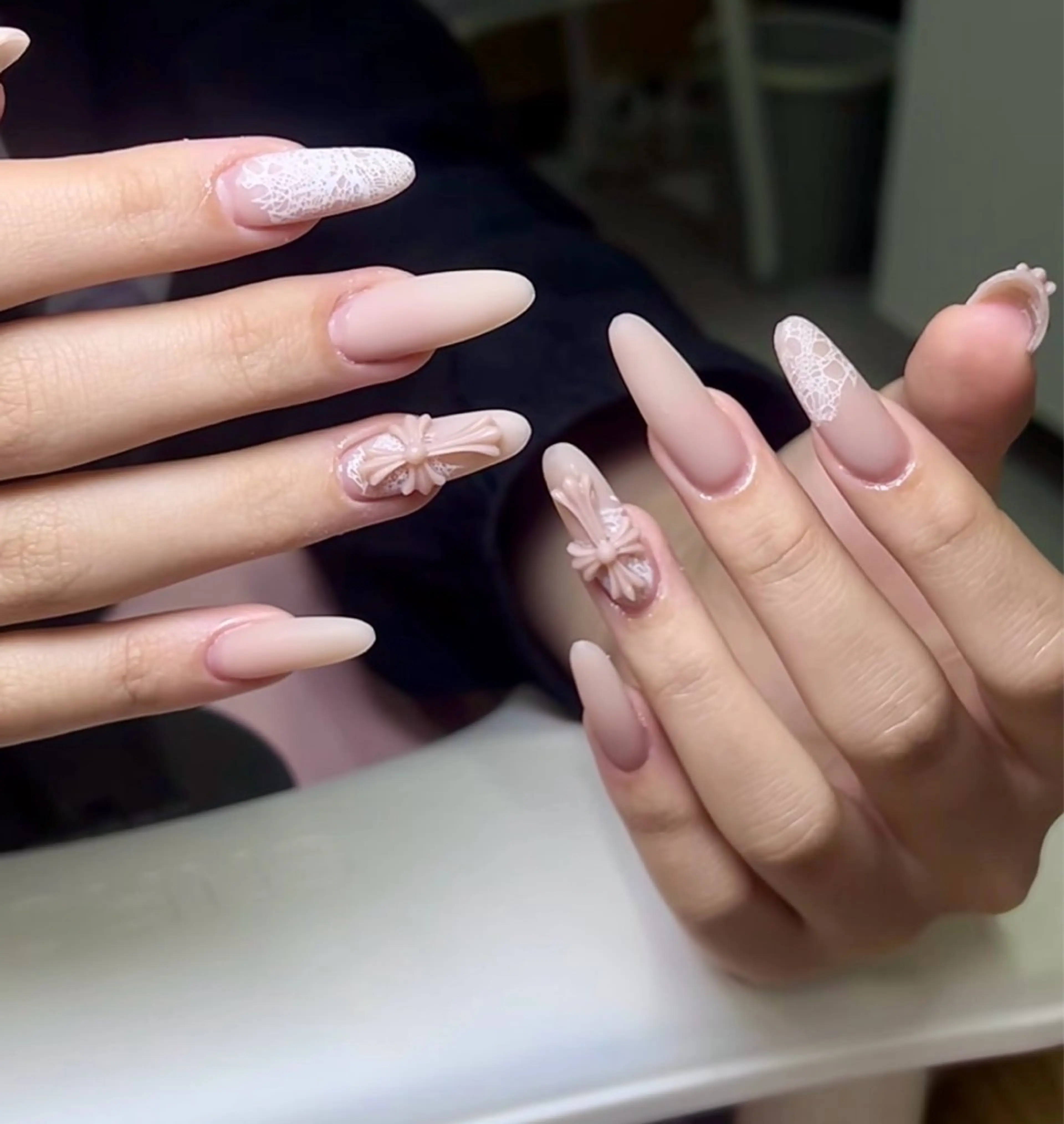 ネイル アートネイル オーロラネイル チークネイル 長さ出し フレンチネイル ハンドネイル ハンドケア Yumi Nail Seiのネイルデザイン