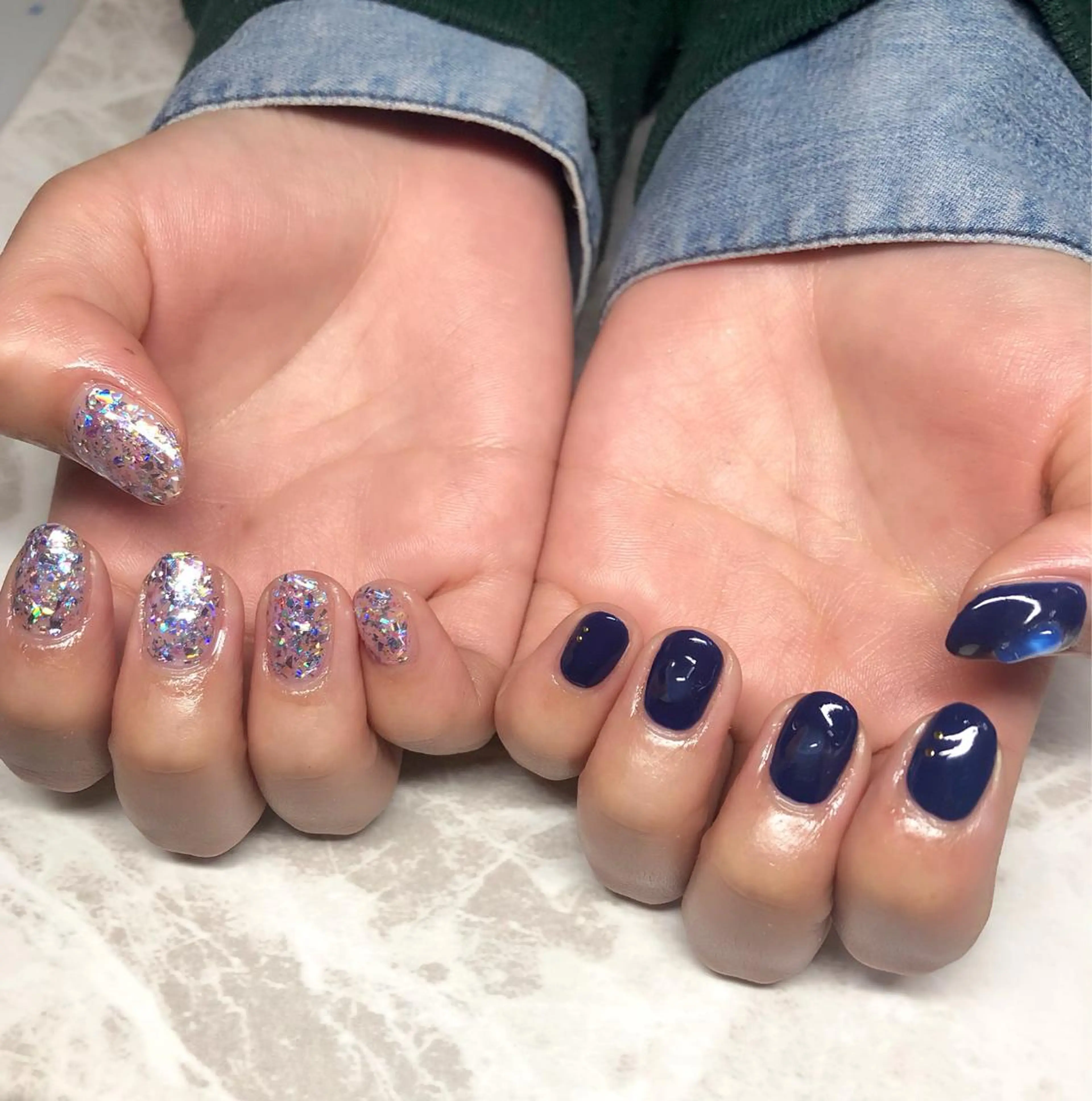 ネイル ラメ(グリッター) ワンカラーネイル luana nailのネイルデザイン