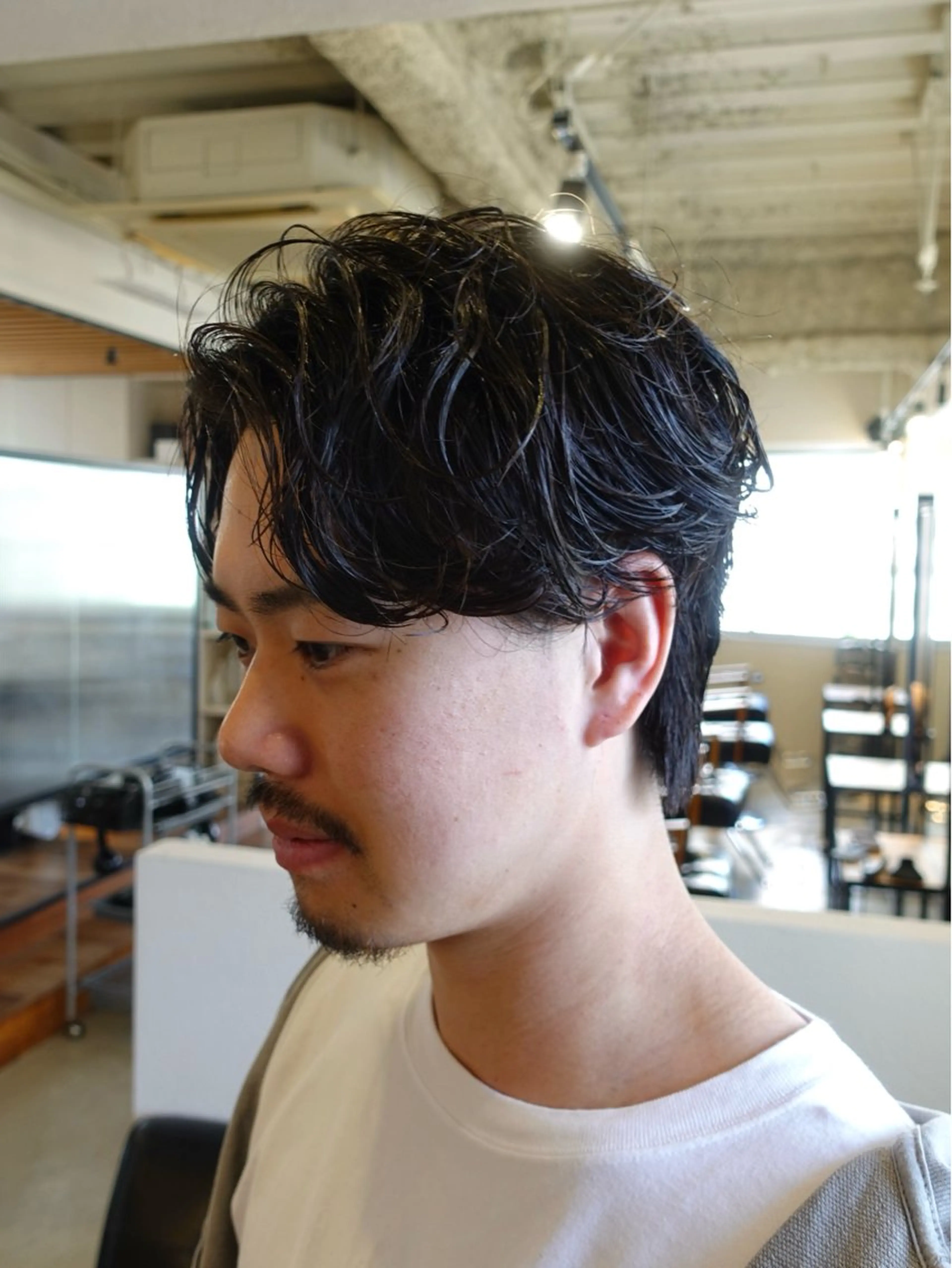 ショート パーマ メンズ メンズパーマ ニュアンスパーマ カット パーマ 栄/メンズカット/ 二村 洸太朗のヘアスタイル