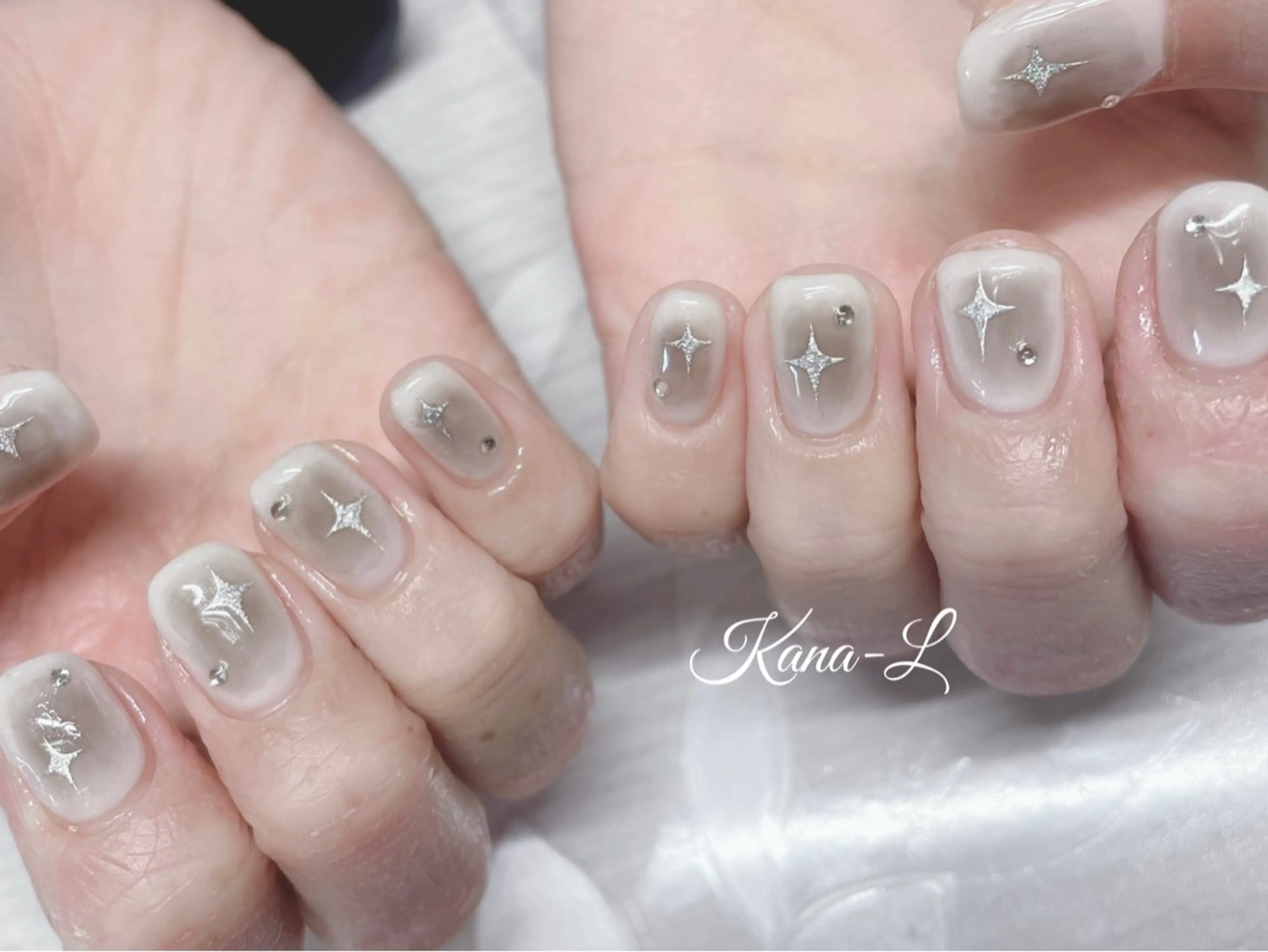 ネイル ジェルネイル 韓国ネイル パラジェル ワンホンネイル 芦辺 香奈のネイルデザイン