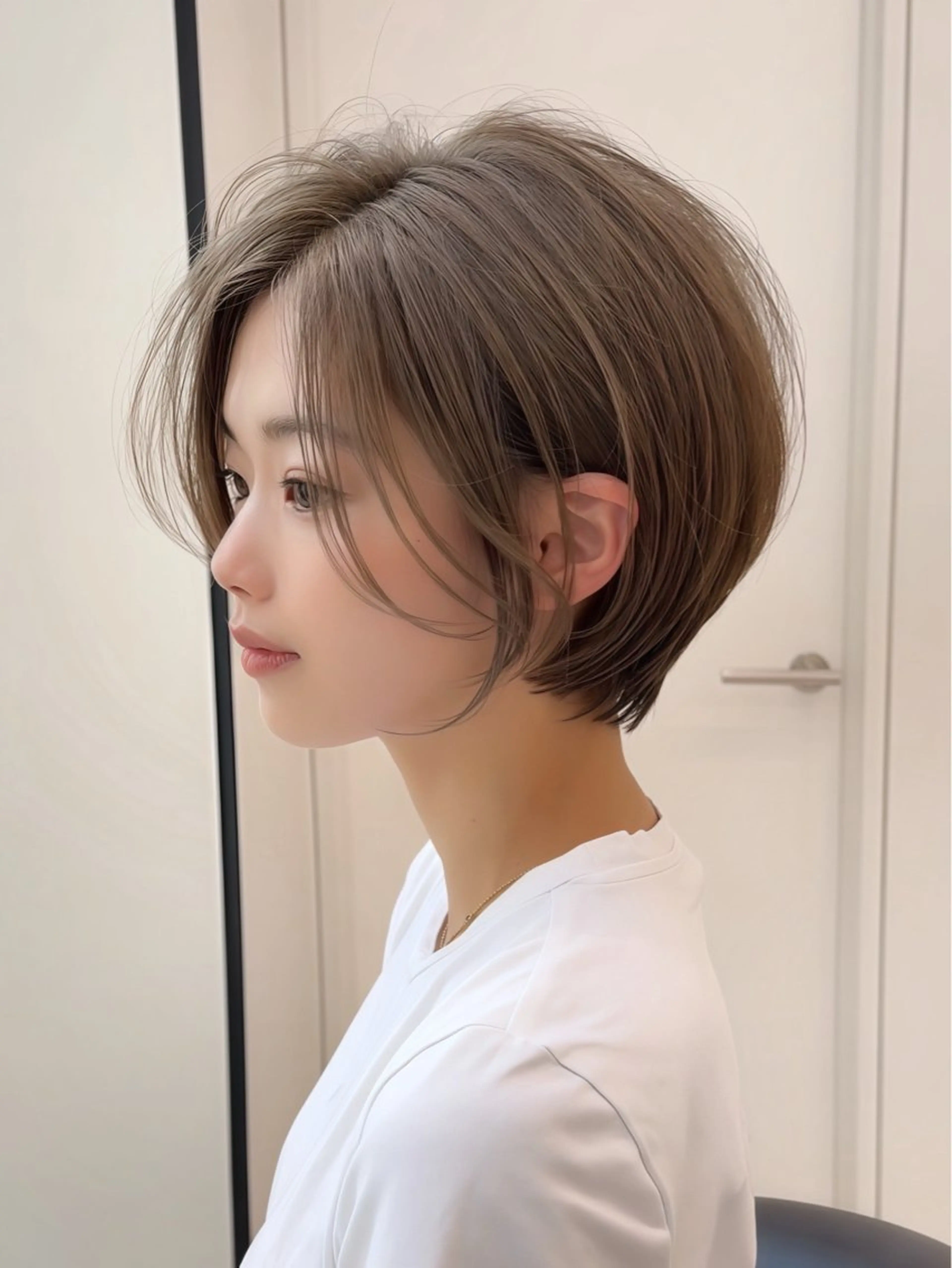 ショート カラー ボブ くびれヘア レイヤーカット ショートヘア 佐藤 優真のヘアスタイル