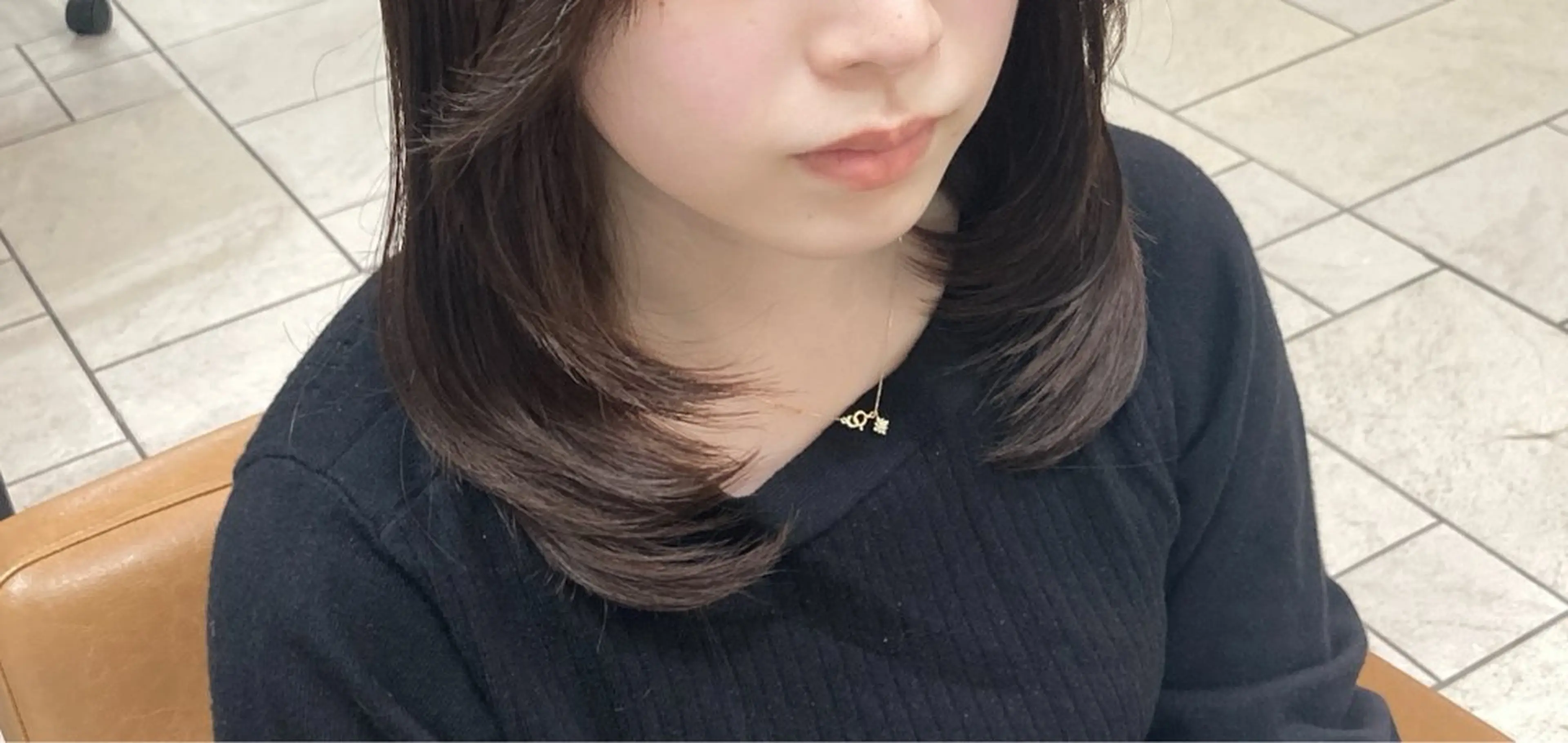 ロング 韓国風ヘア レイヤーカット マカロン富田/本店 大門のヘアスタイル