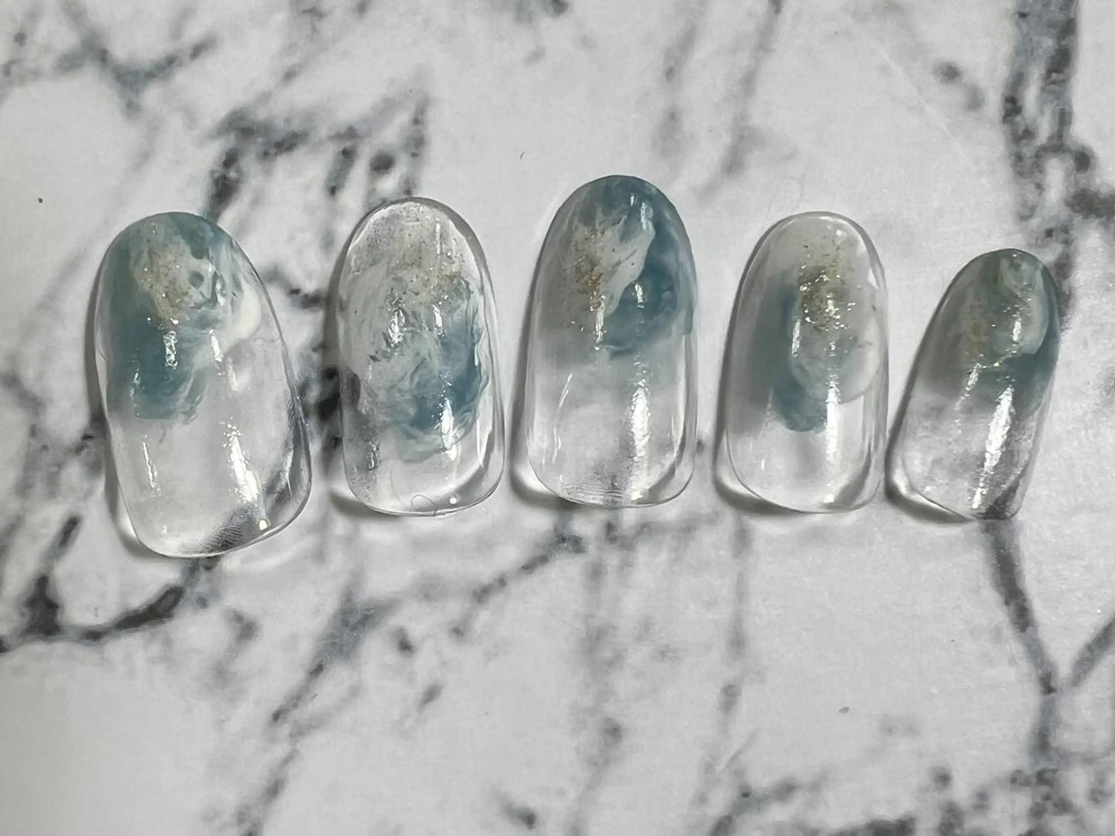 ネイル ❤️💛🩵京橋 痛ネイル⭐️3Dのネイルデザイン