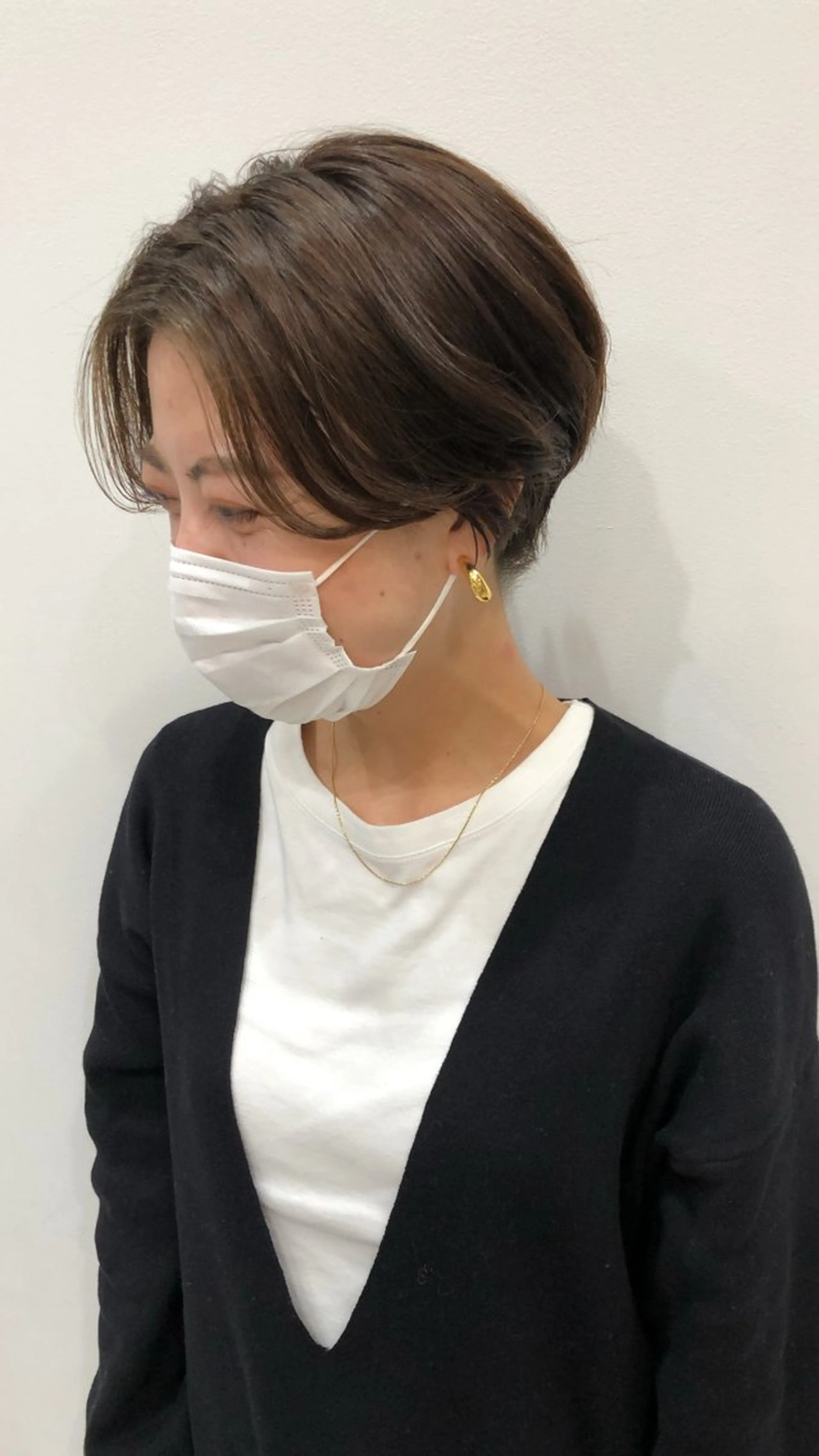 ショート カラー 透明感カラー ハイライトカラー ハイライト ショートヘア 伊藤 由季のヘアスタイル