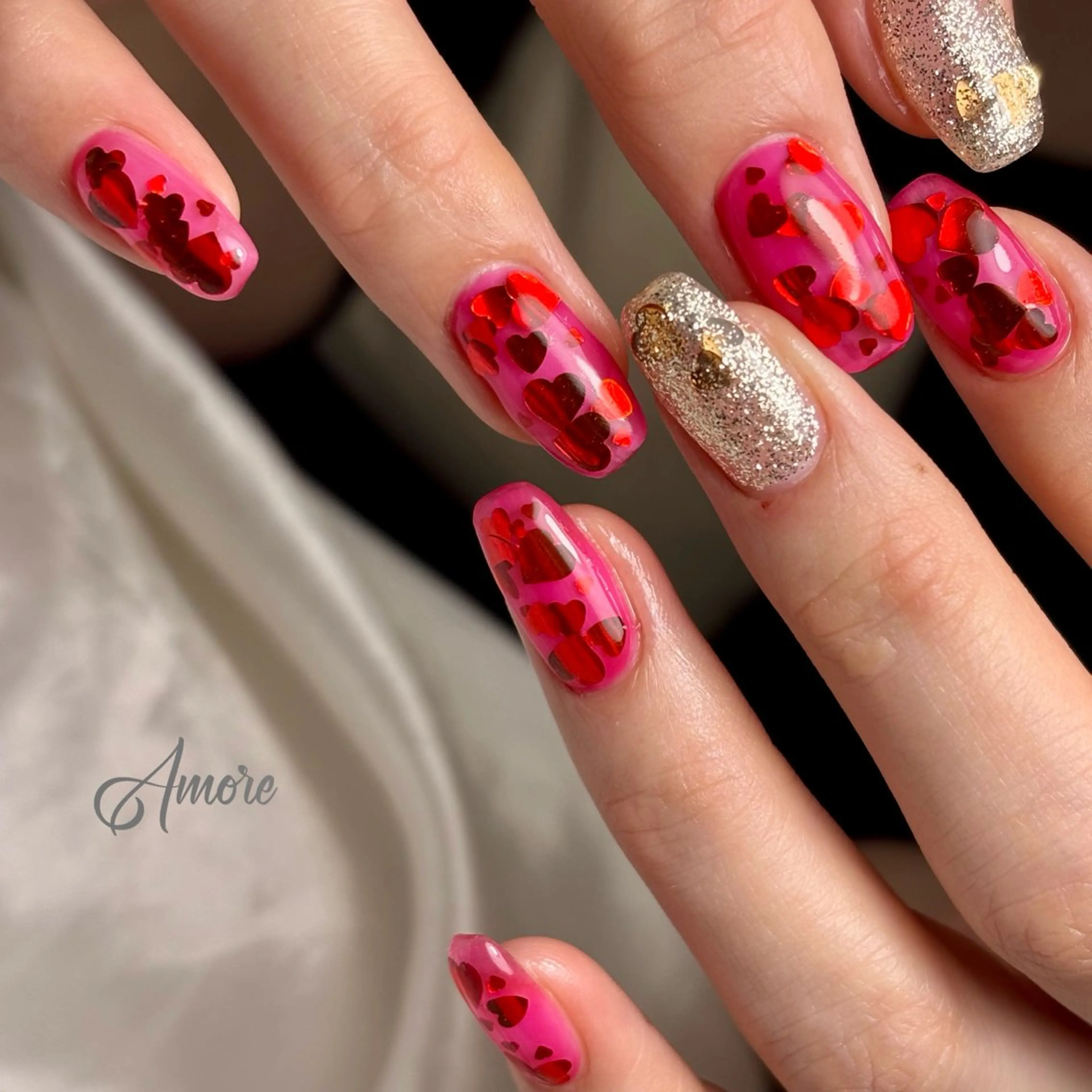 ネイル ジェルネイル キラキラネイル 韓国ネイル マグネットネイル パラジェル You kyehwaのネイルデザイン