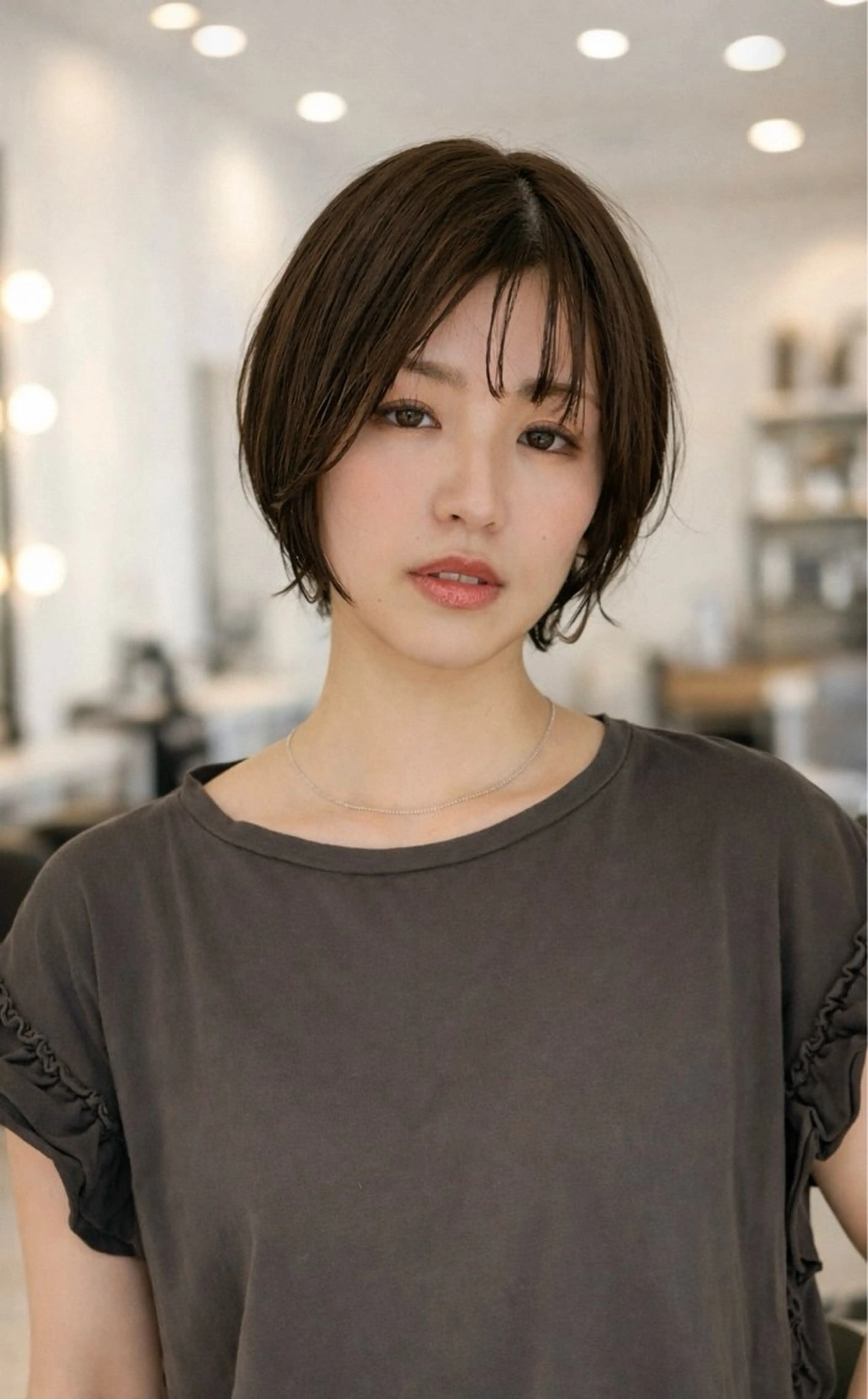 ショート カラー イルミナカラー カット ヘアカラー grand juteのヘアスタイル