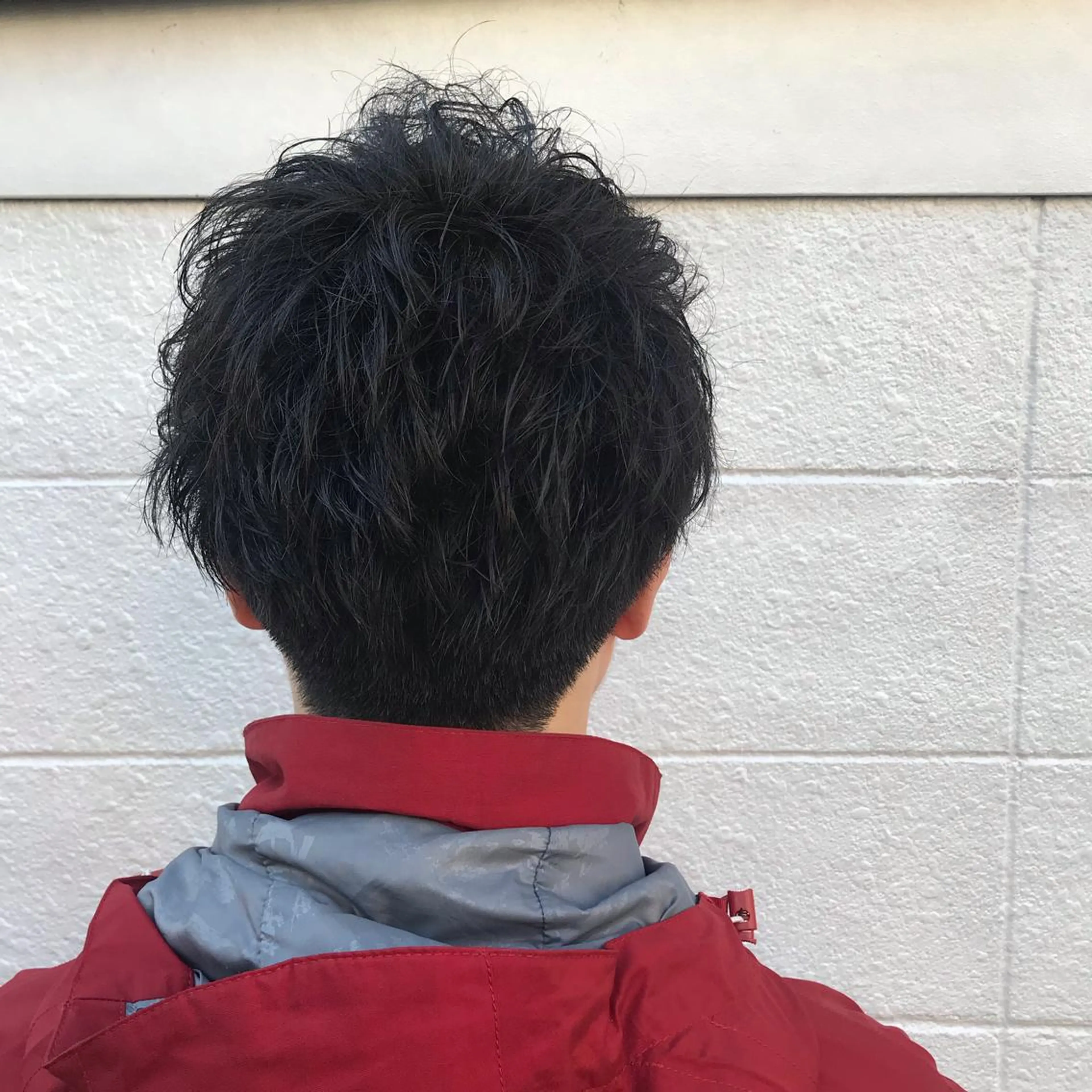 ショート カラー パーマ メンズ ニュアンスパーマ/ レイヤー/茶屋町のヘアスタイル