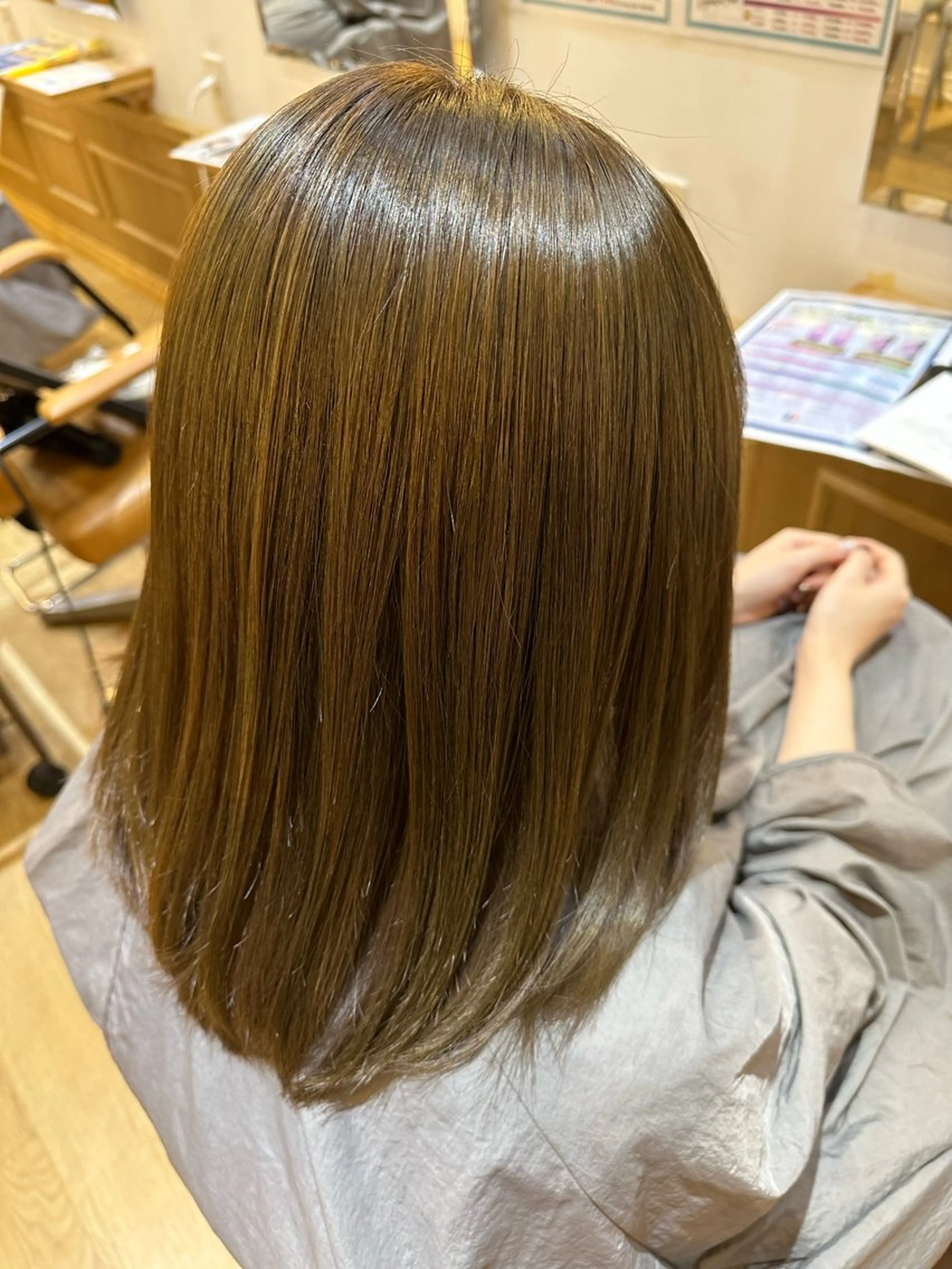 ミディアム ヘアカラー トリートメント ✨シルクストレート✨ 美髪髪質改善Yukiのヘアスタイル