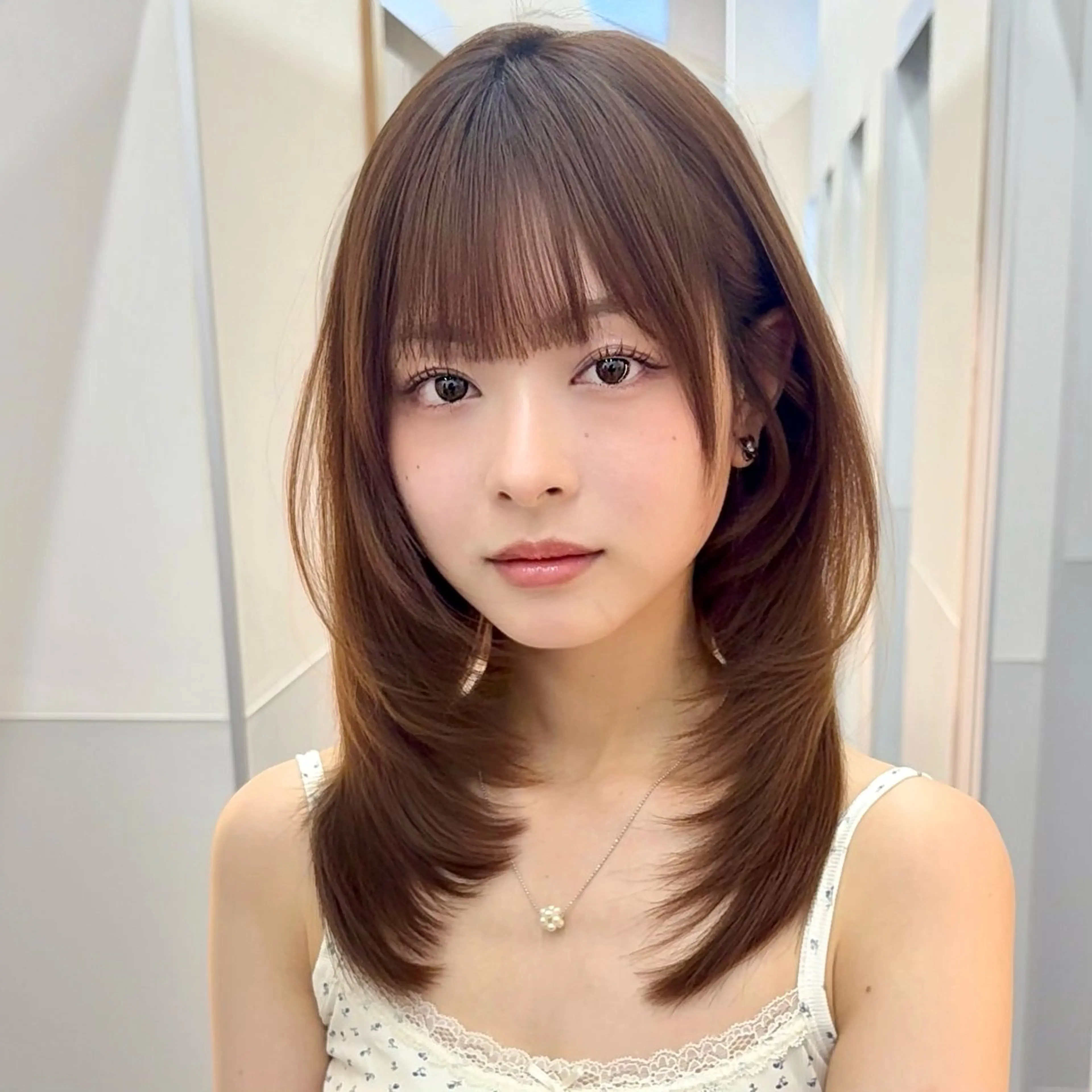 ミディアム カット ヘアカラー トリートメント SALOWIN銀座六丁目店所属・️🫧レイヤーカット 銀座/れいか️️🫧のヘアスタイル